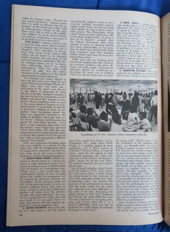 Newsweek Magazine September 25, 1967 The School Crisis