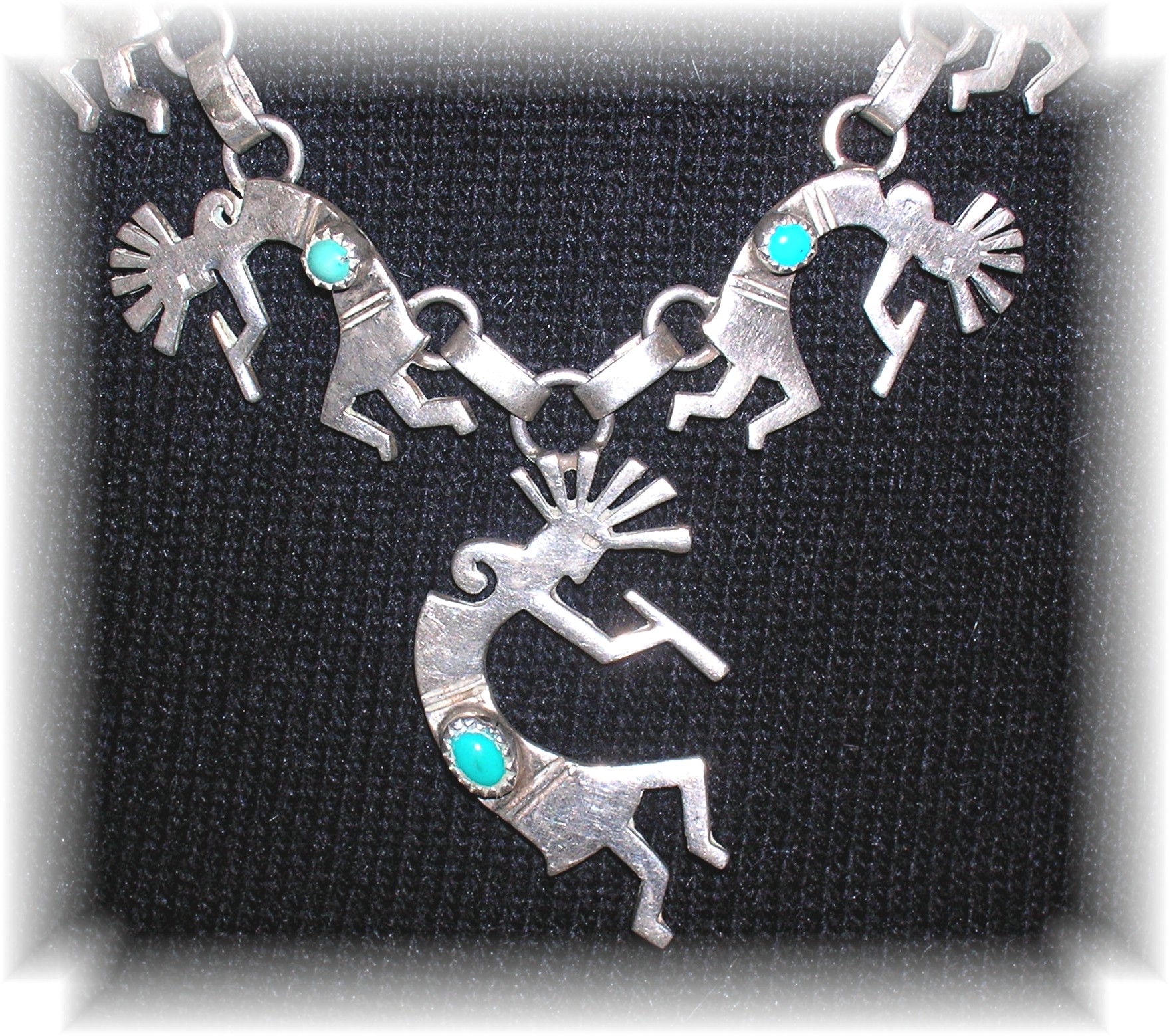 Necklace Sterling Silver Kokopelli Turquoise