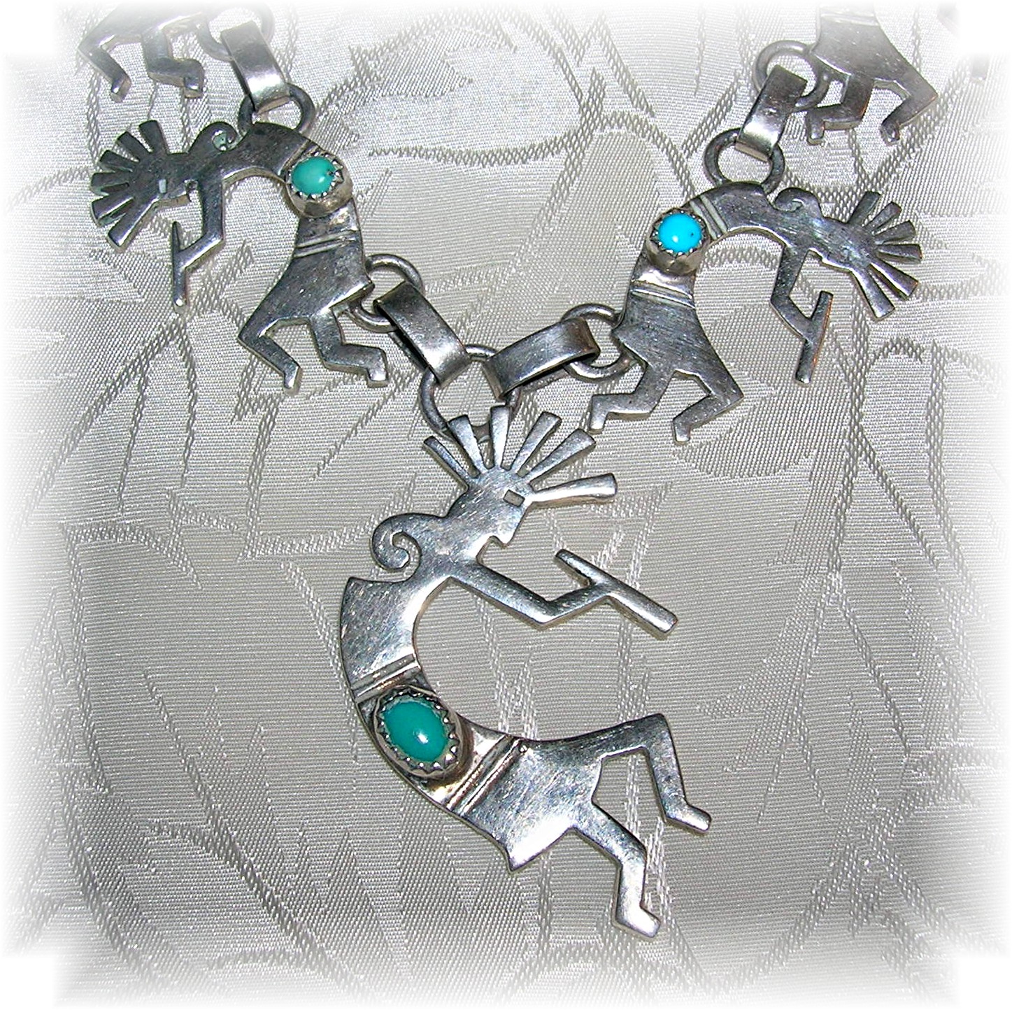 Necklace Sterling Silver Kokopelli Turquoise