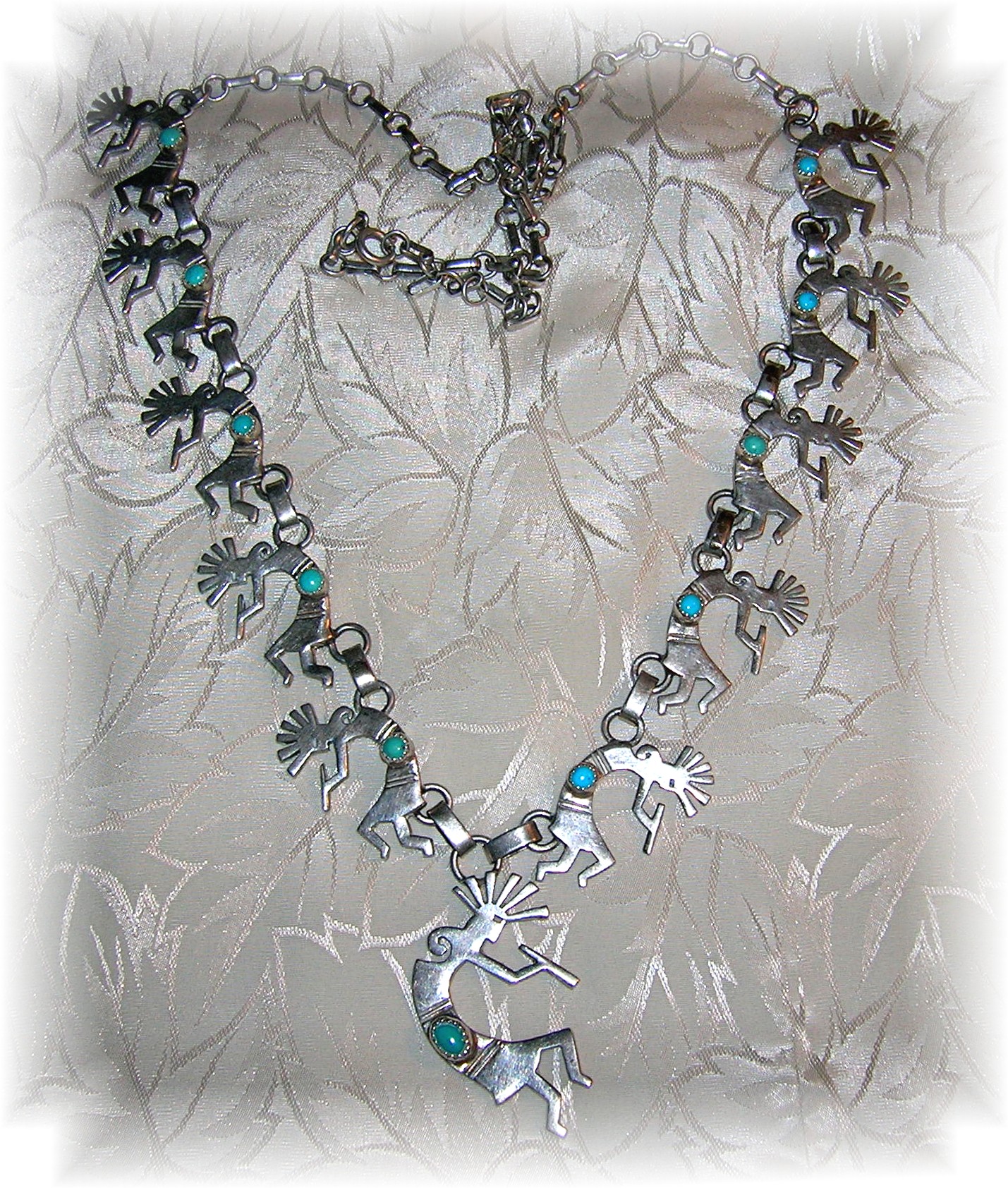 Necklace Sterling Silver Kokopelli Turquoise