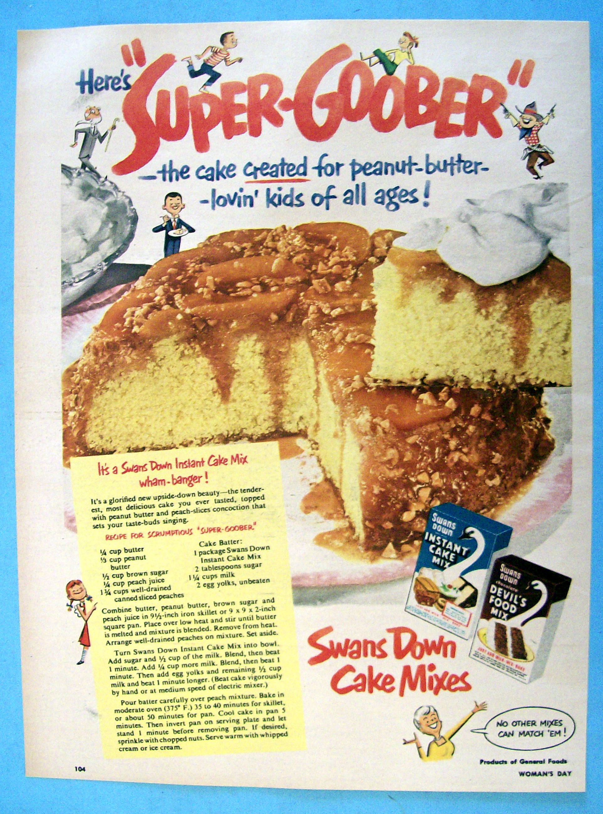 Vintage Ad: 1952 Swans Down Cake Mix