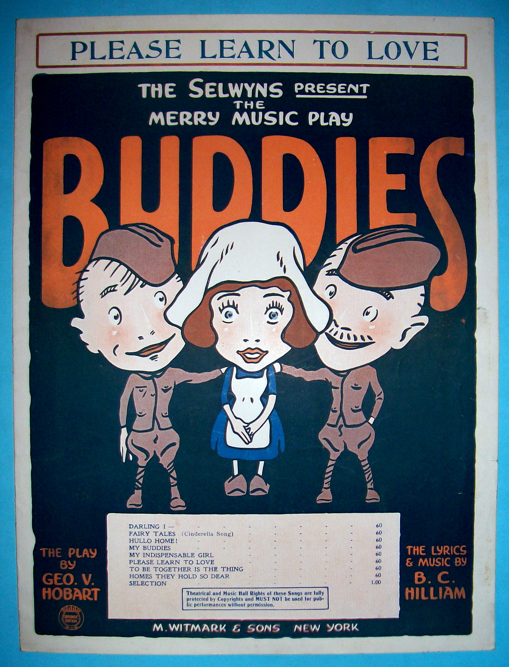 Sheet Music For 1919 Please Learn To Love