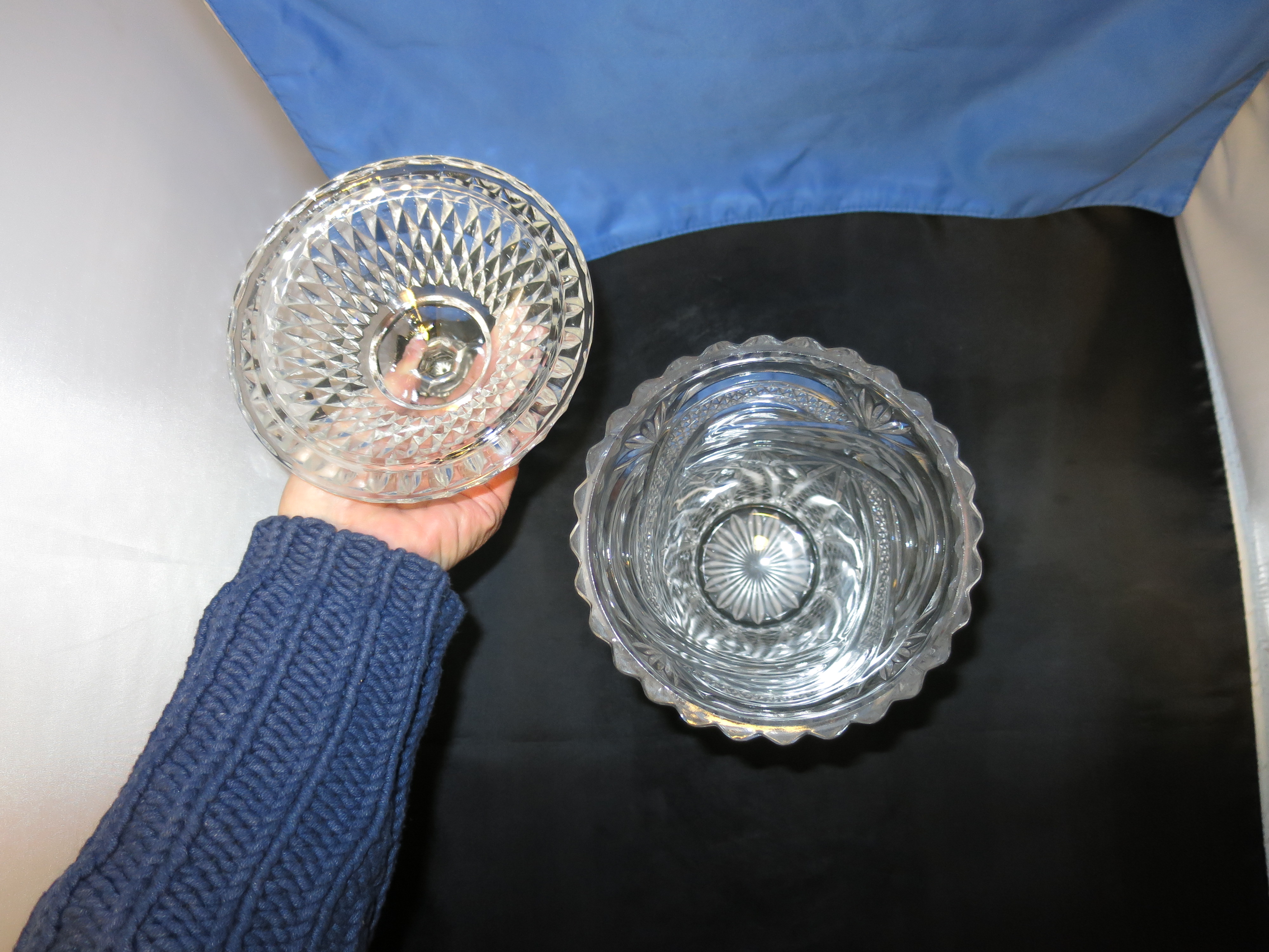 Brilliant Etched Cut Crystal Cookie Jar unknown maker