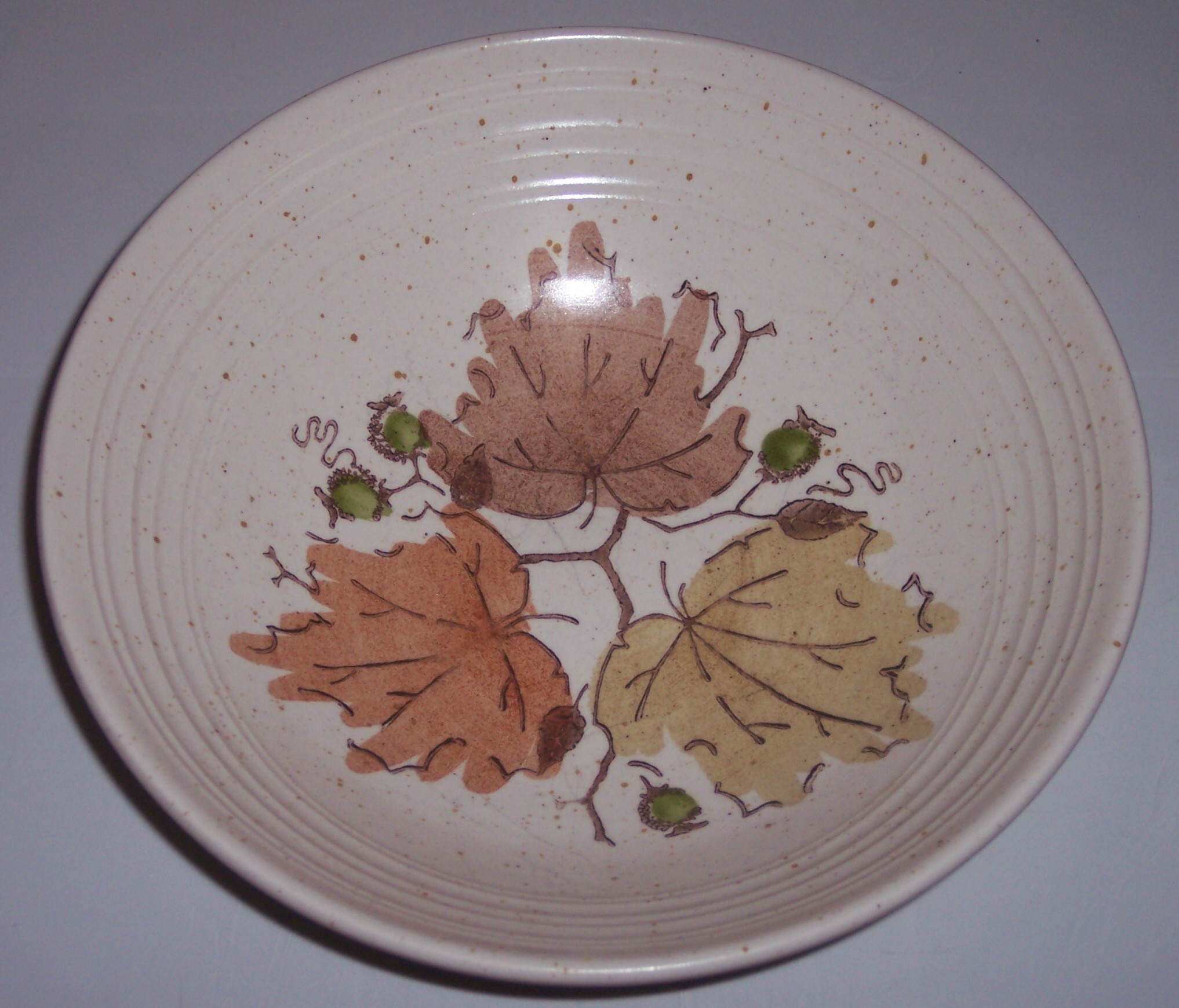 Metlox Poppy Trail Pottery Woodland Gold Salad Bowl!