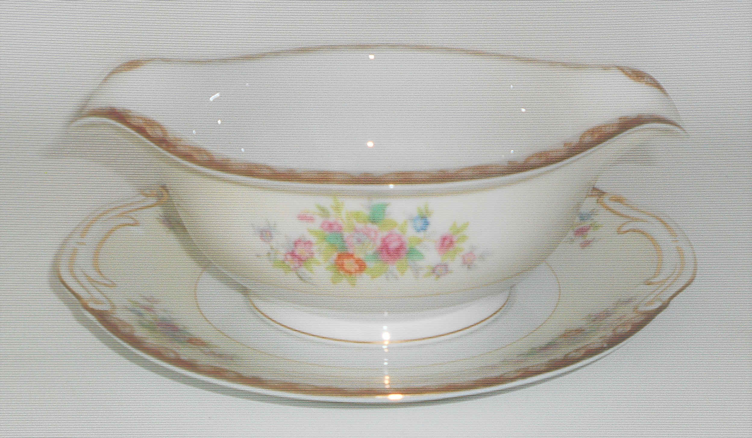 Diamond Porcelain China Roslyn w/Gold Gravy Bowl