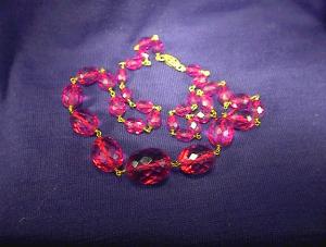 Cherry Amber Gold Chain link 20 Inch Necklace