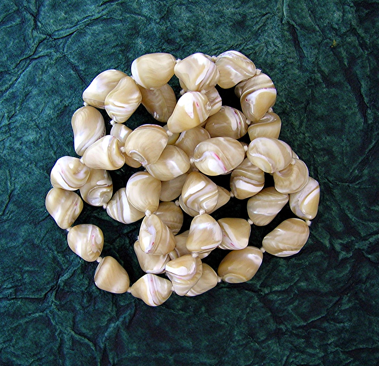Cream Mother of Pearl Bead Necklace . . . . .