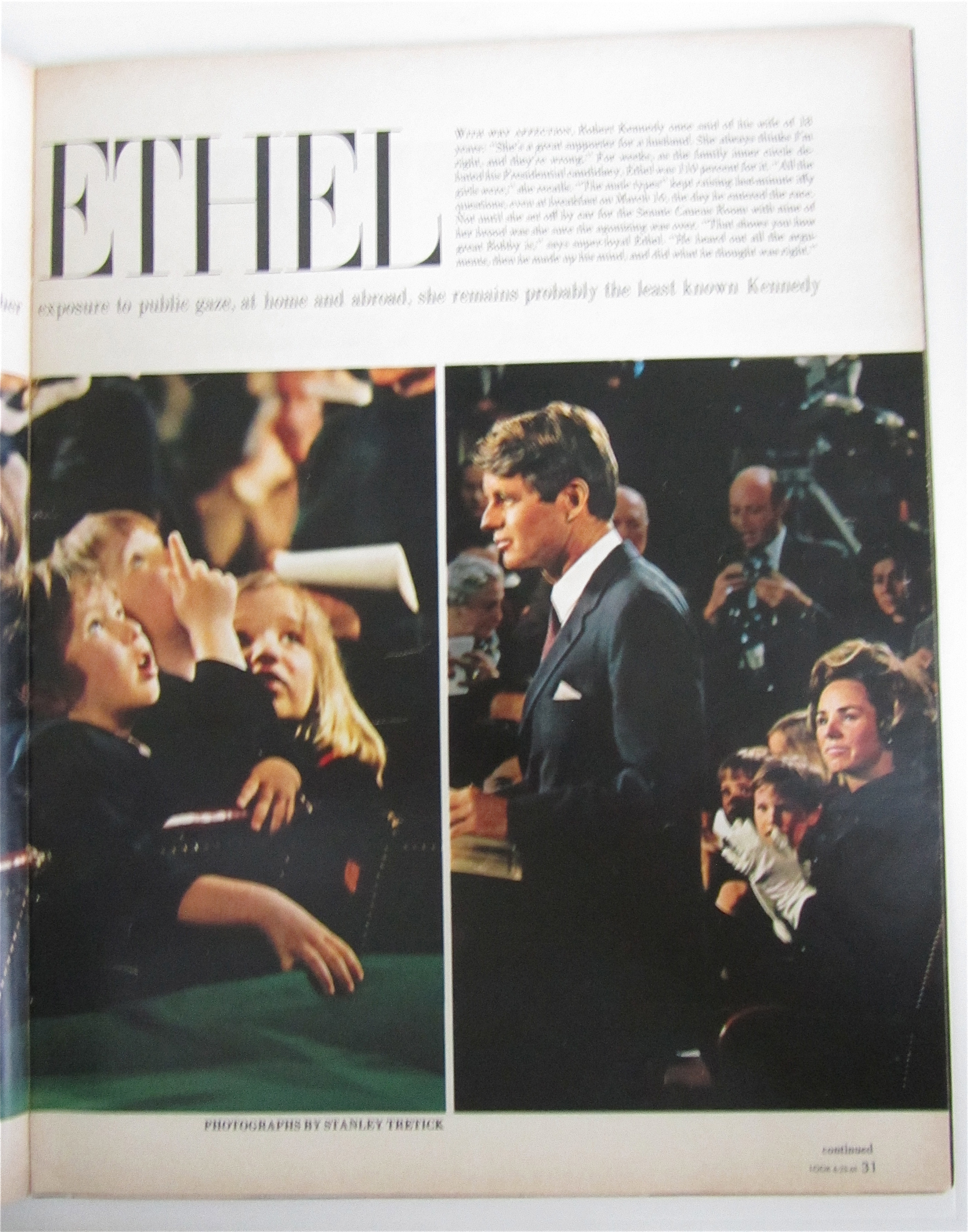Look Magazine June  25, 1968 Ethel Kennedy