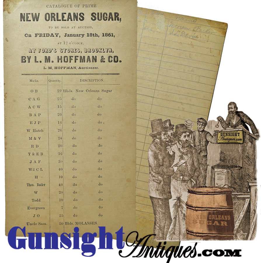 1861 - L. M. Hoffman & Co. - AUCTION BID CARD – Prime New Orleans Sugar