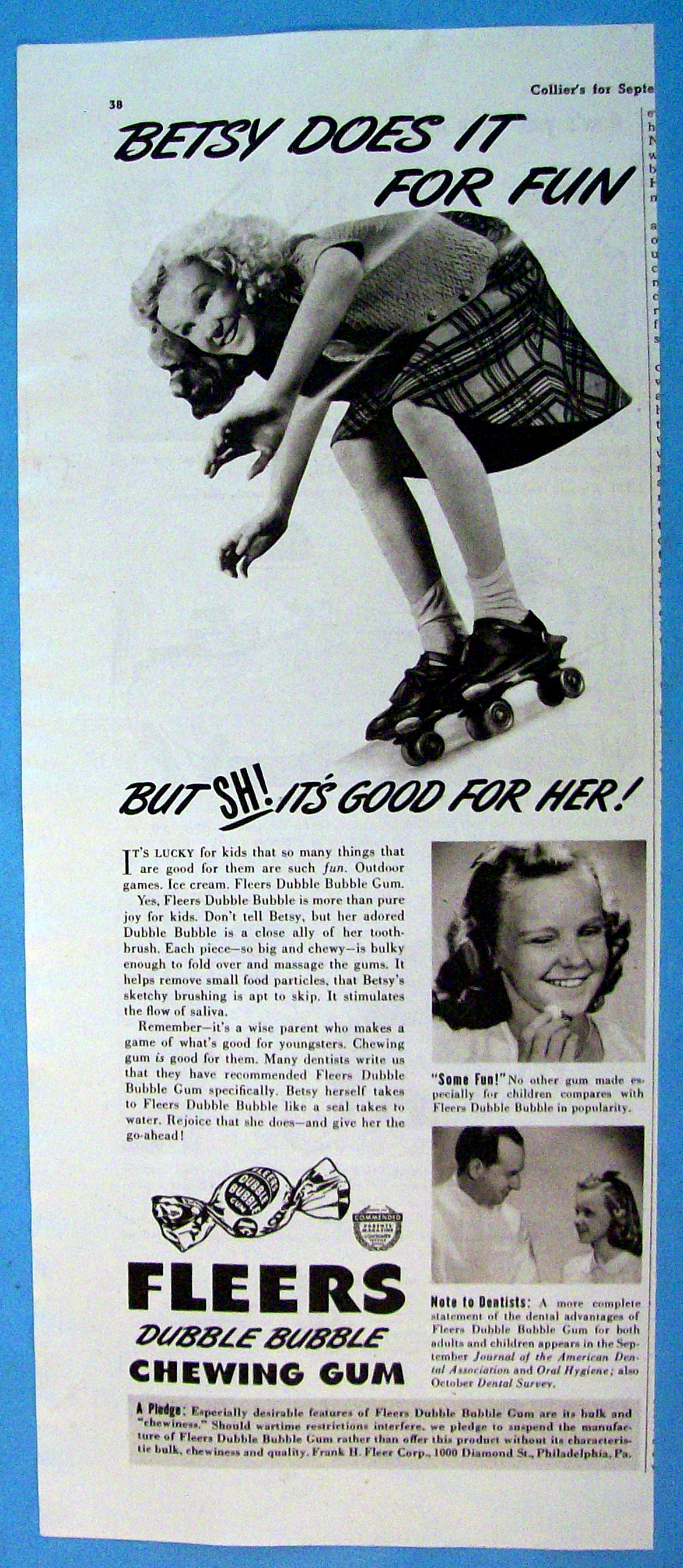 Vintage Ad: 1942 Fleers Dubble Bubble Chewing Gum