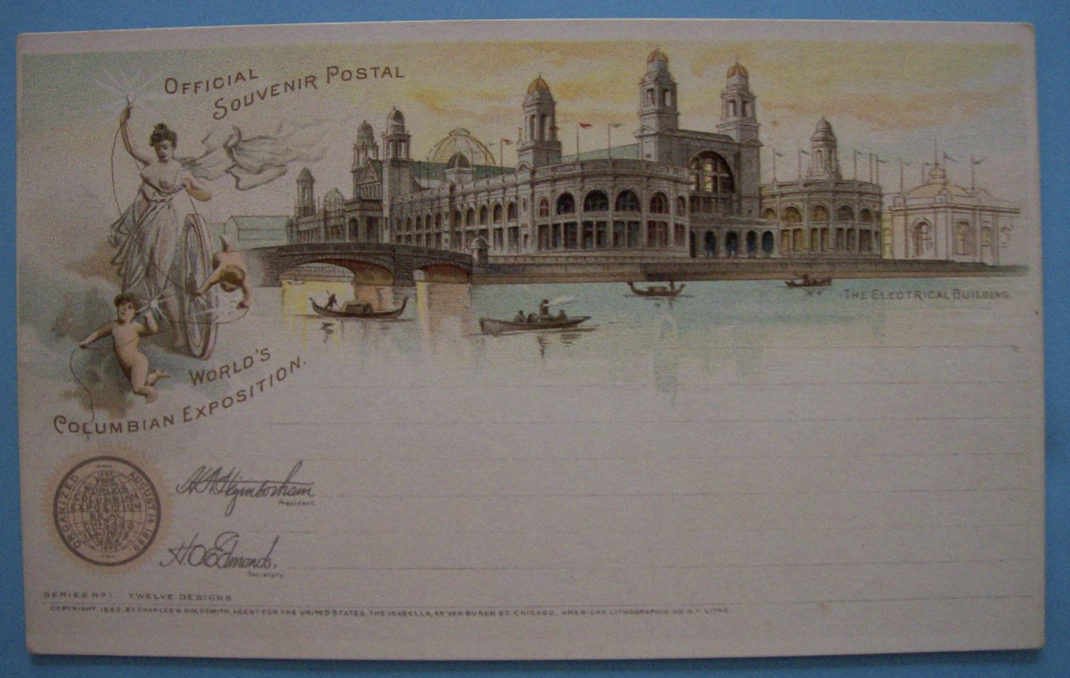 1893 Columbian Exposition Electrical Building Postcard