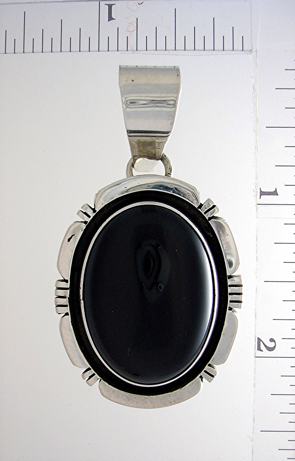 Native American Sterling Silver Onyx RITA TOUCHINE