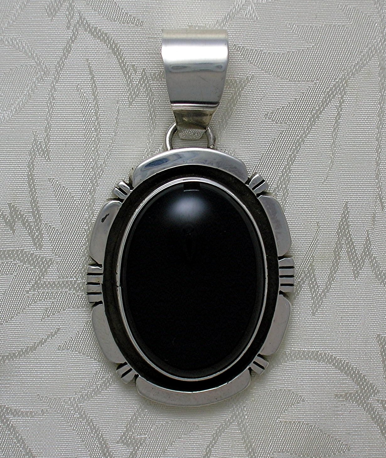 Native American Sterling Silver Onyx RITA TOUCHINE