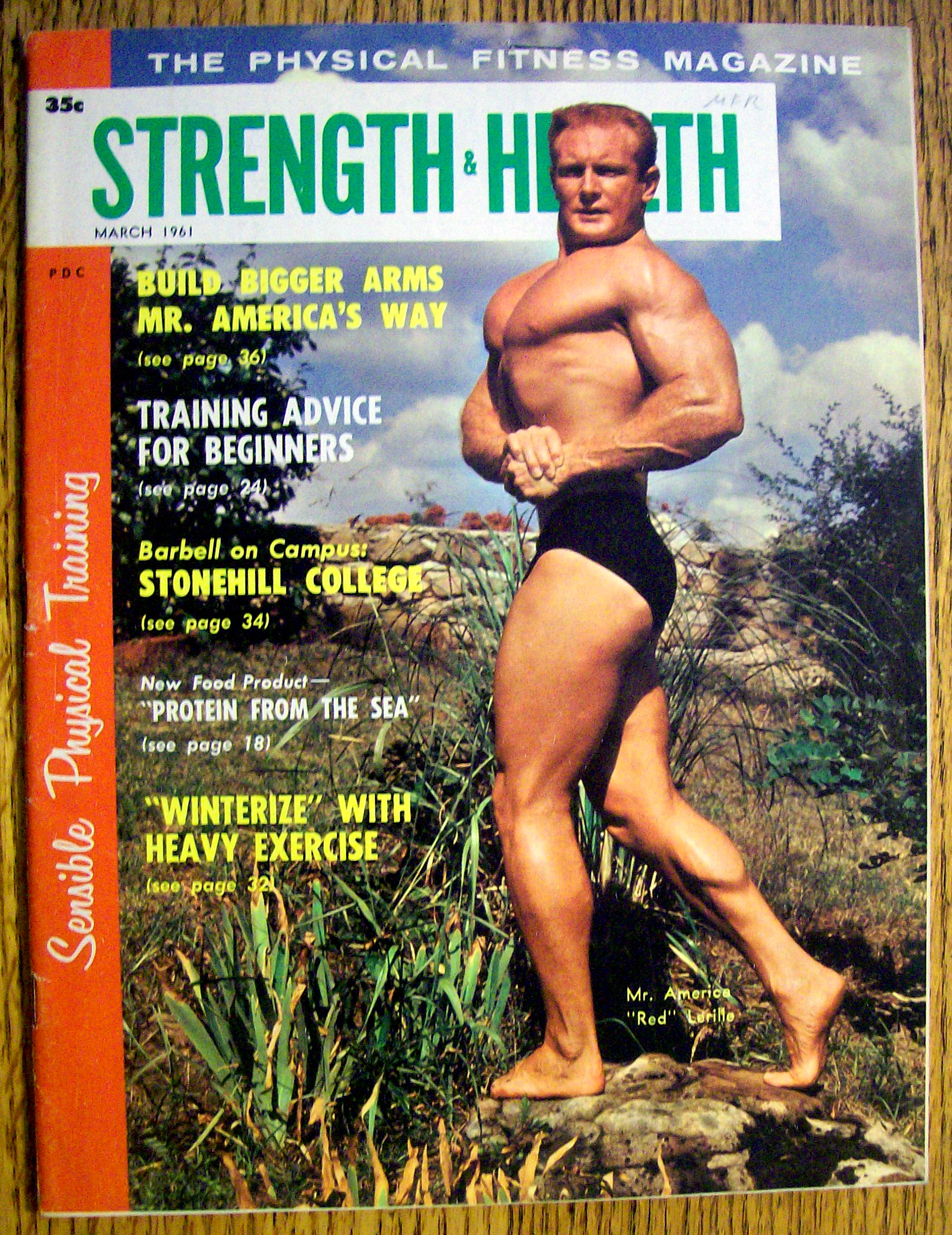 Strength & Health Magazine-March 1961-Red Lerille