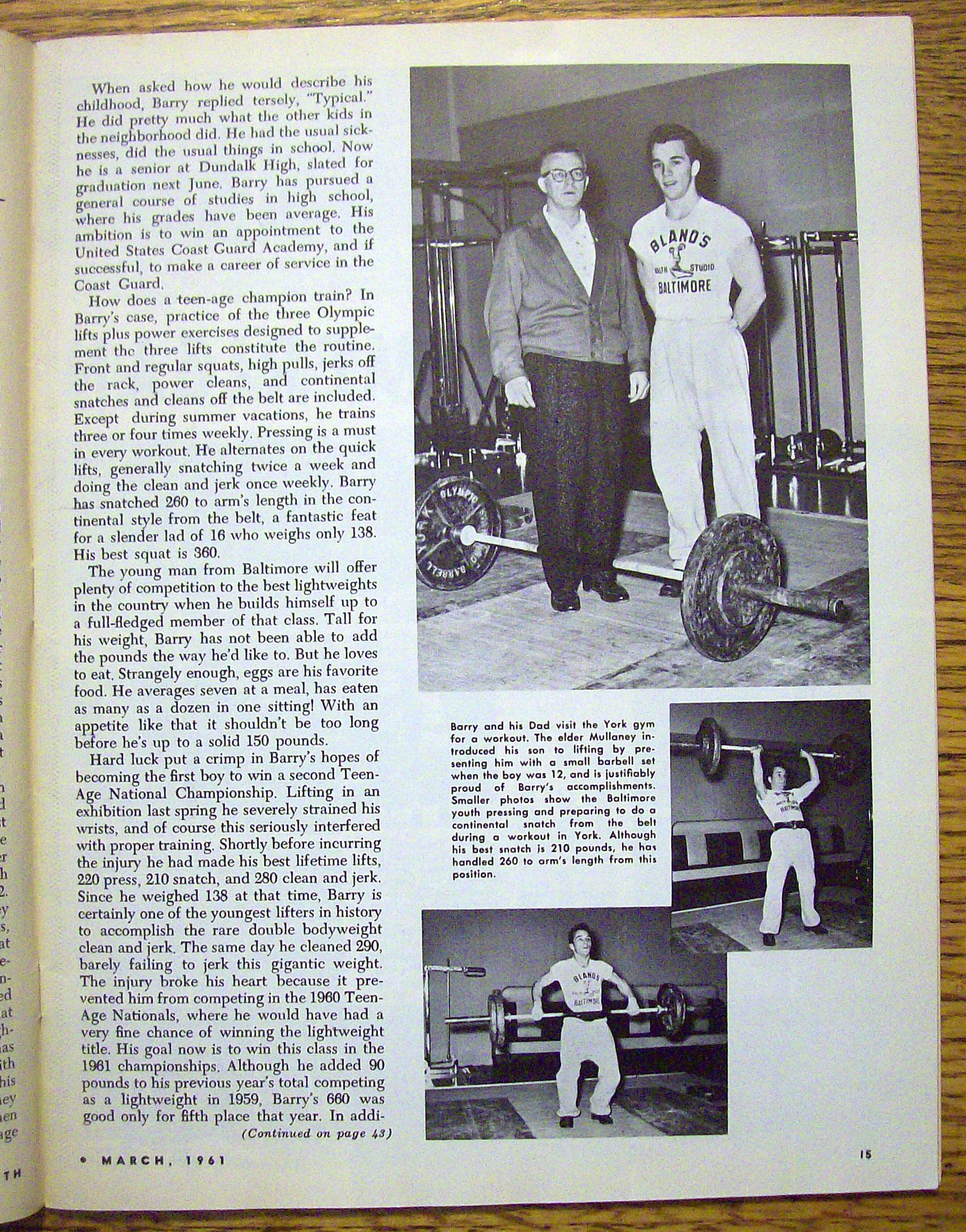 Strength & Health Magazine-March 1961-Red Lerille