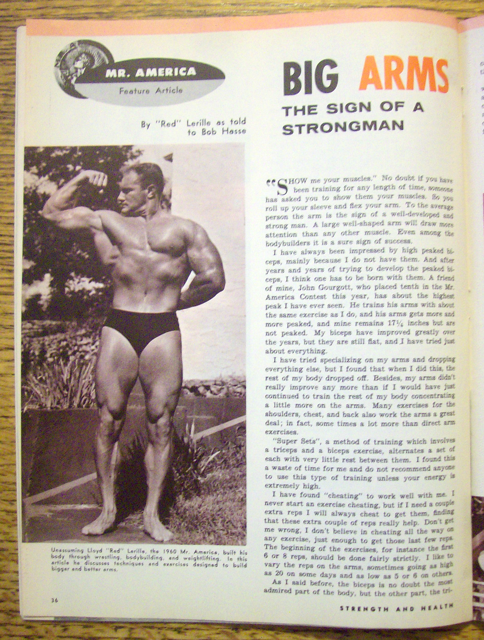 Strength & Health Magazine-March 1961-Red Lerille