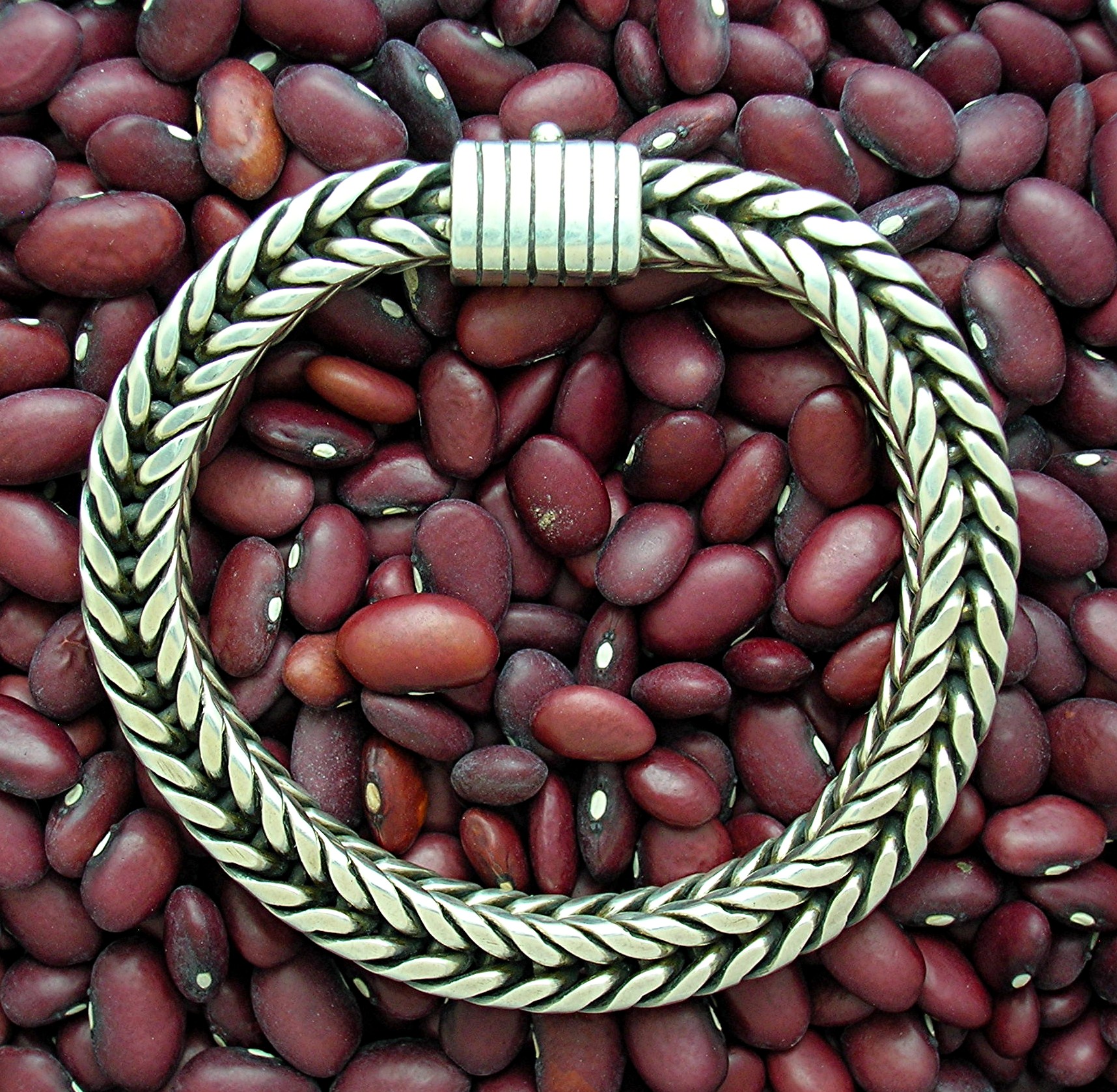 Bracelet Sterling Silver Heavy  Signed BA SC