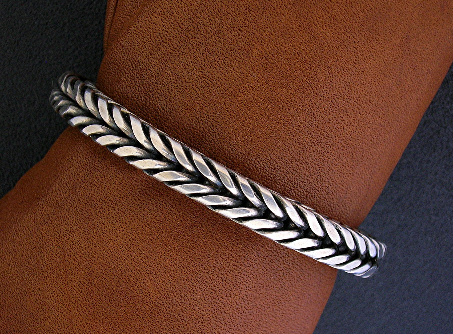 Bracelet Sterling Silver Heavy  Signed BA SC