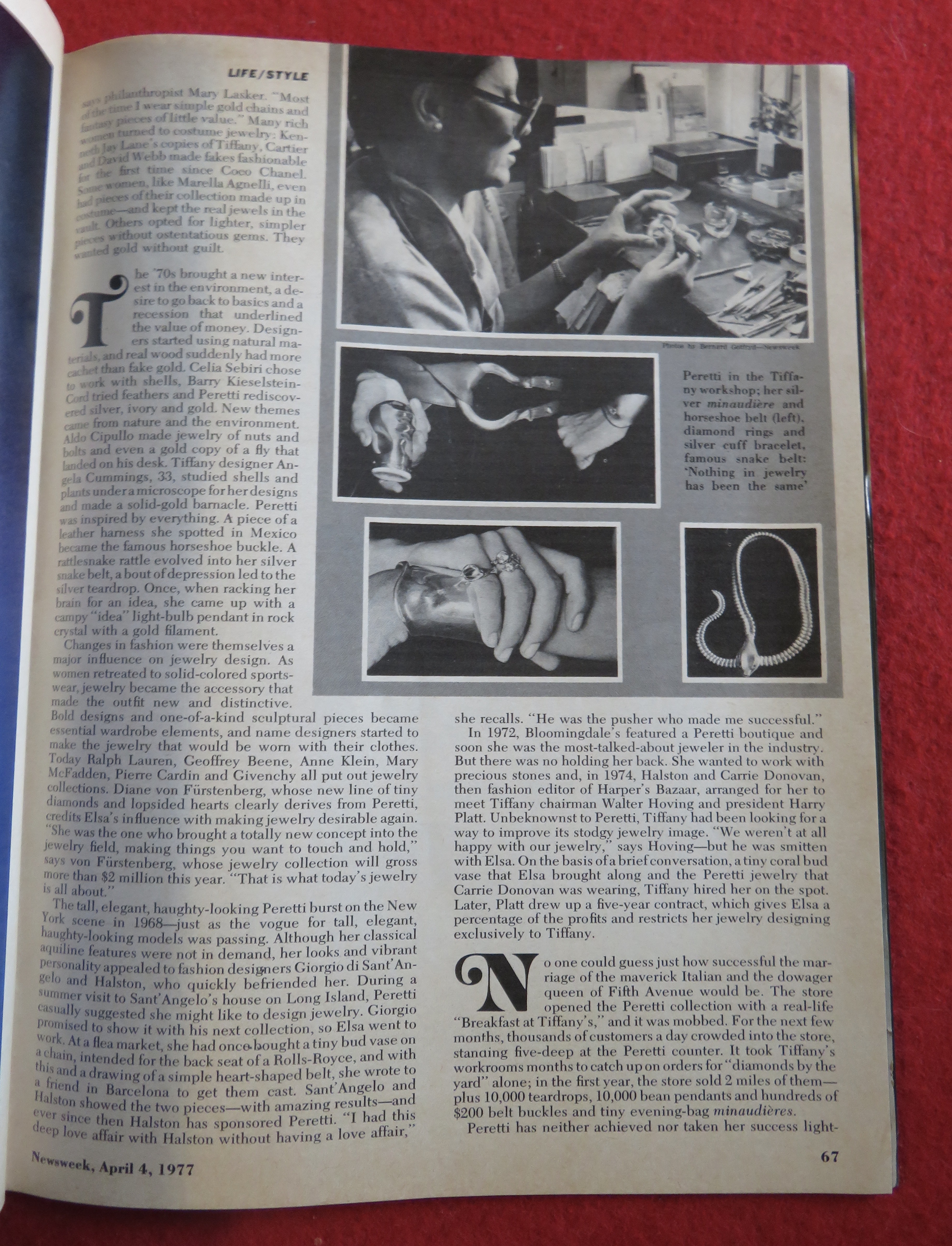 Newsweek Magazine April 4, 1977 Jewelry's New Dazzle