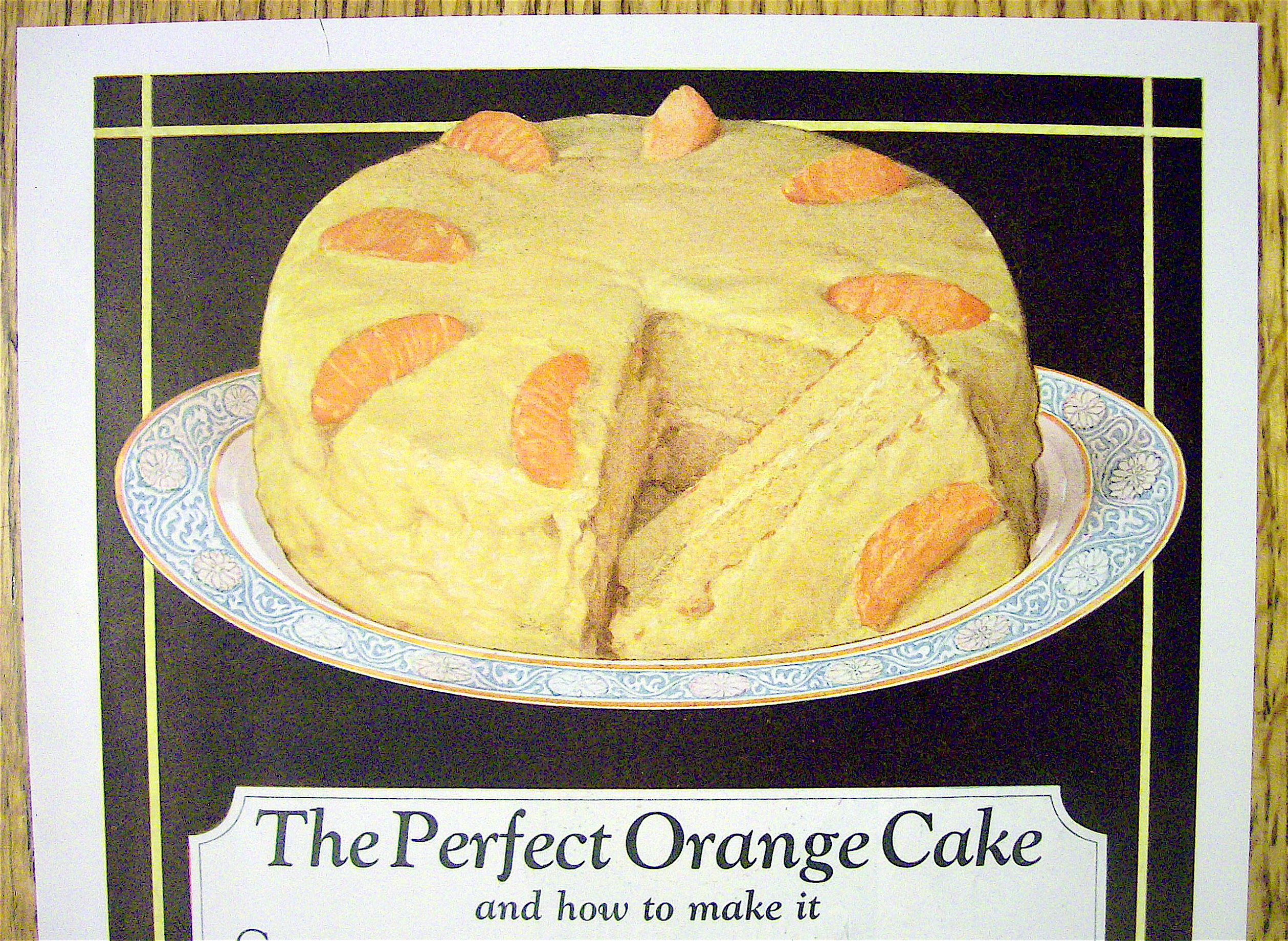 1923 Royal Baking Powder with Perfect Orange Cake