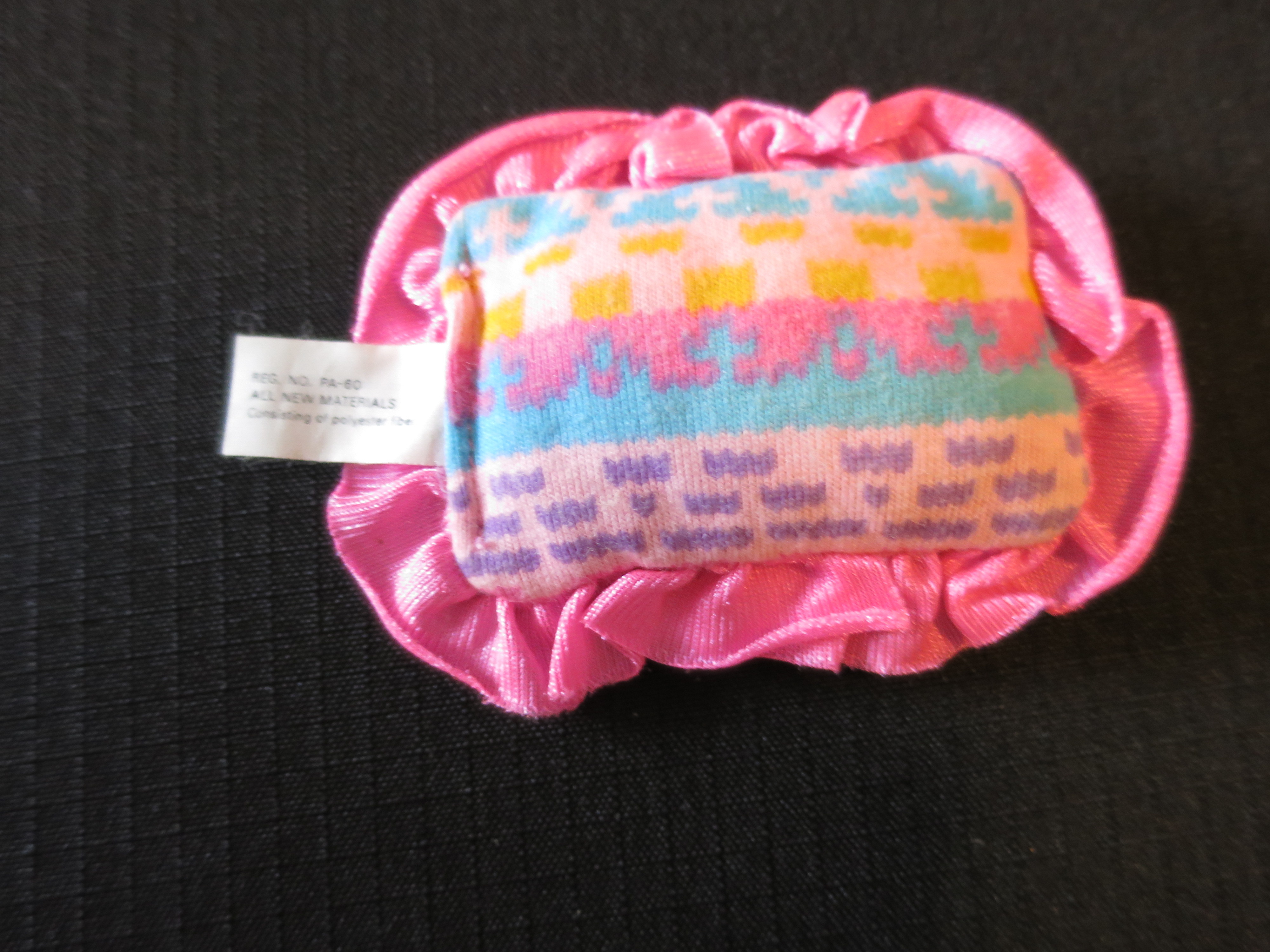 Vintage Mattel Barbie Doll Pillow tagged 1989