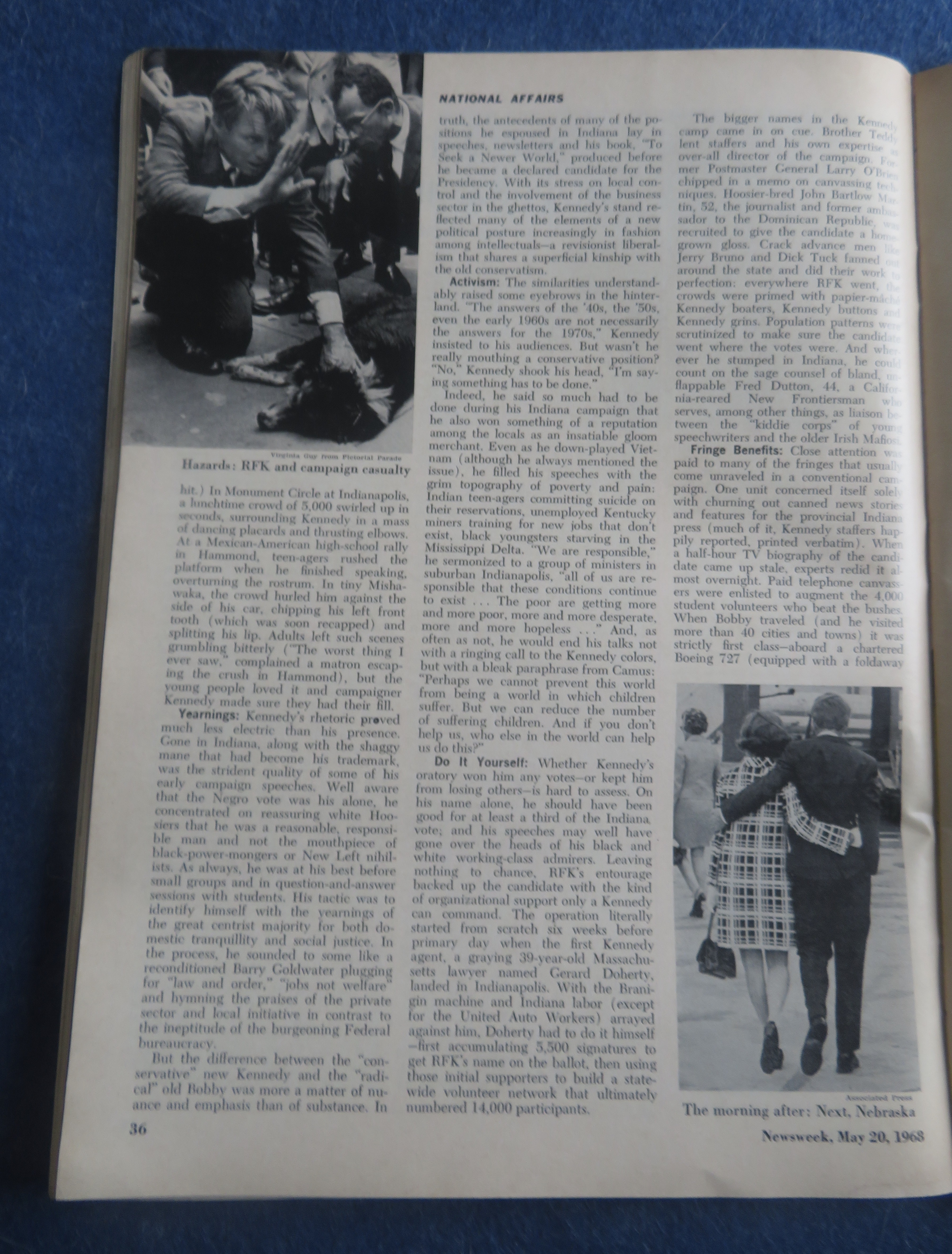 Newsweek Magazine May 20, 1968 Robert F Kennedy