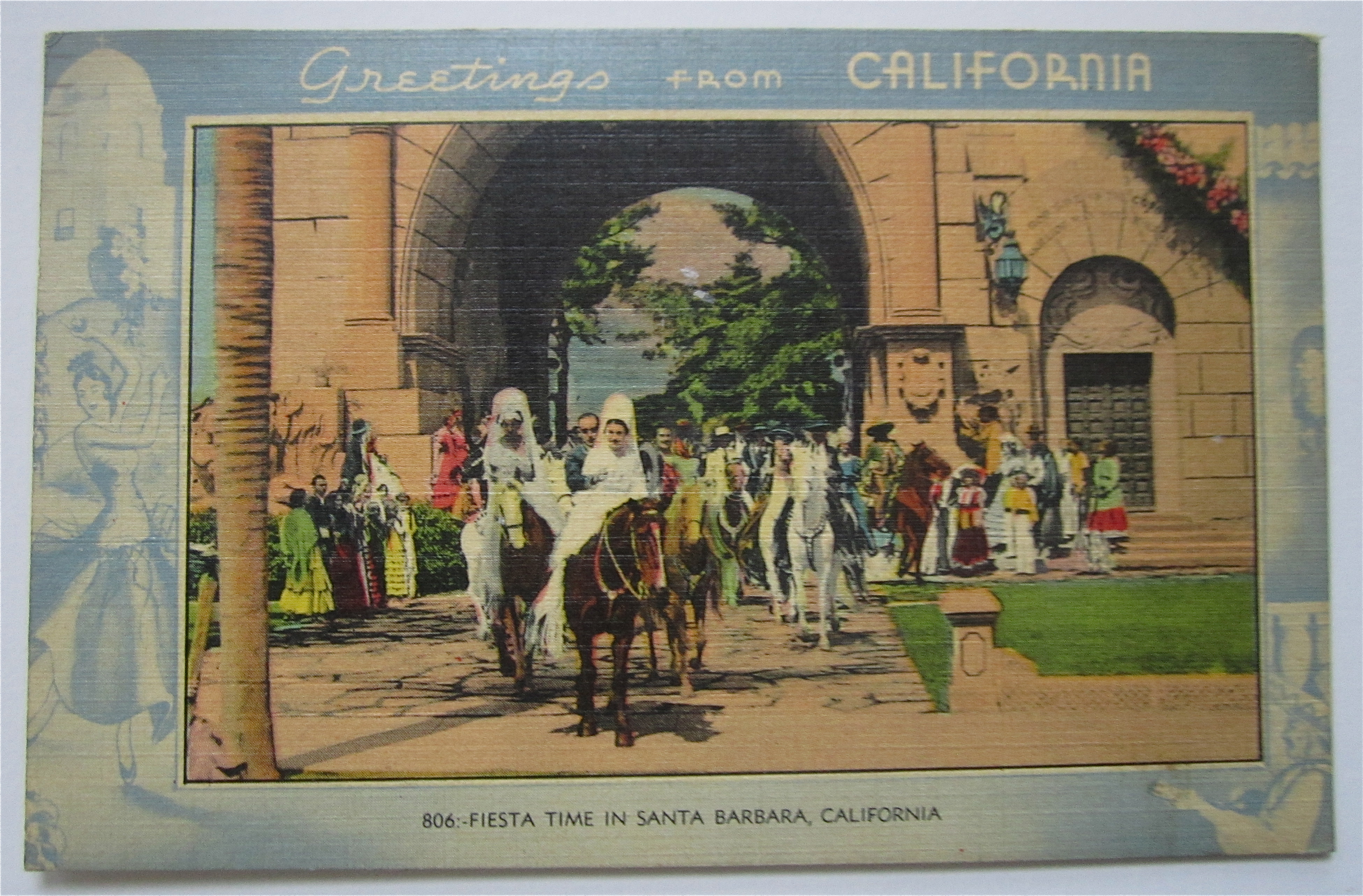 Fiesta Time In Santa Barbara, California Postcard