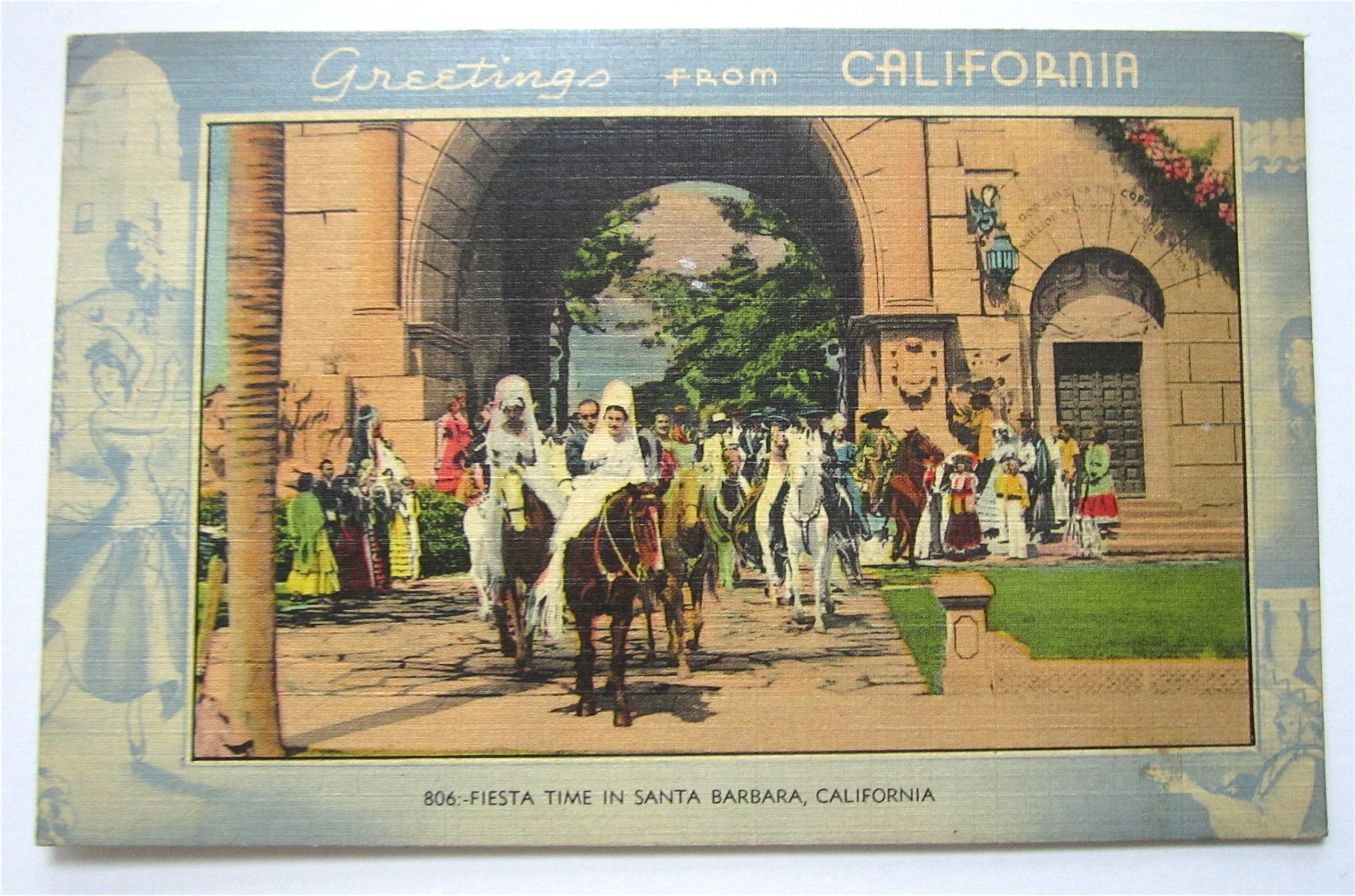 Fiesta Time In Santa Barbara, California Postcard