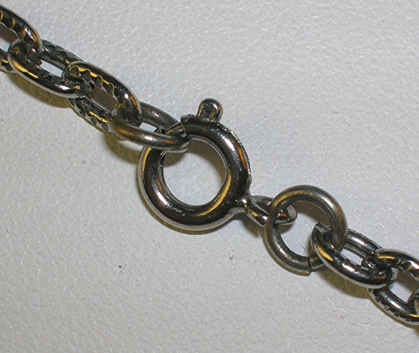 Silver Vintage Muff Chain Necklace