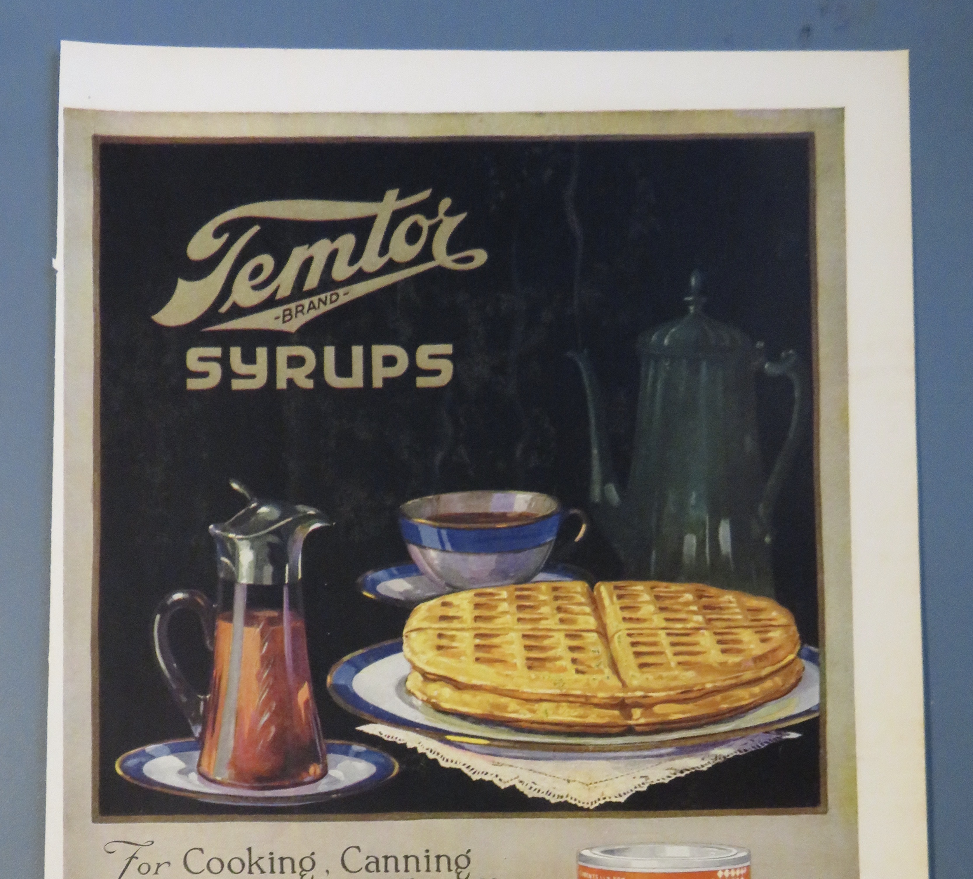 1920 Temtor Syrup with Waffles & Syrup & Other Syrups