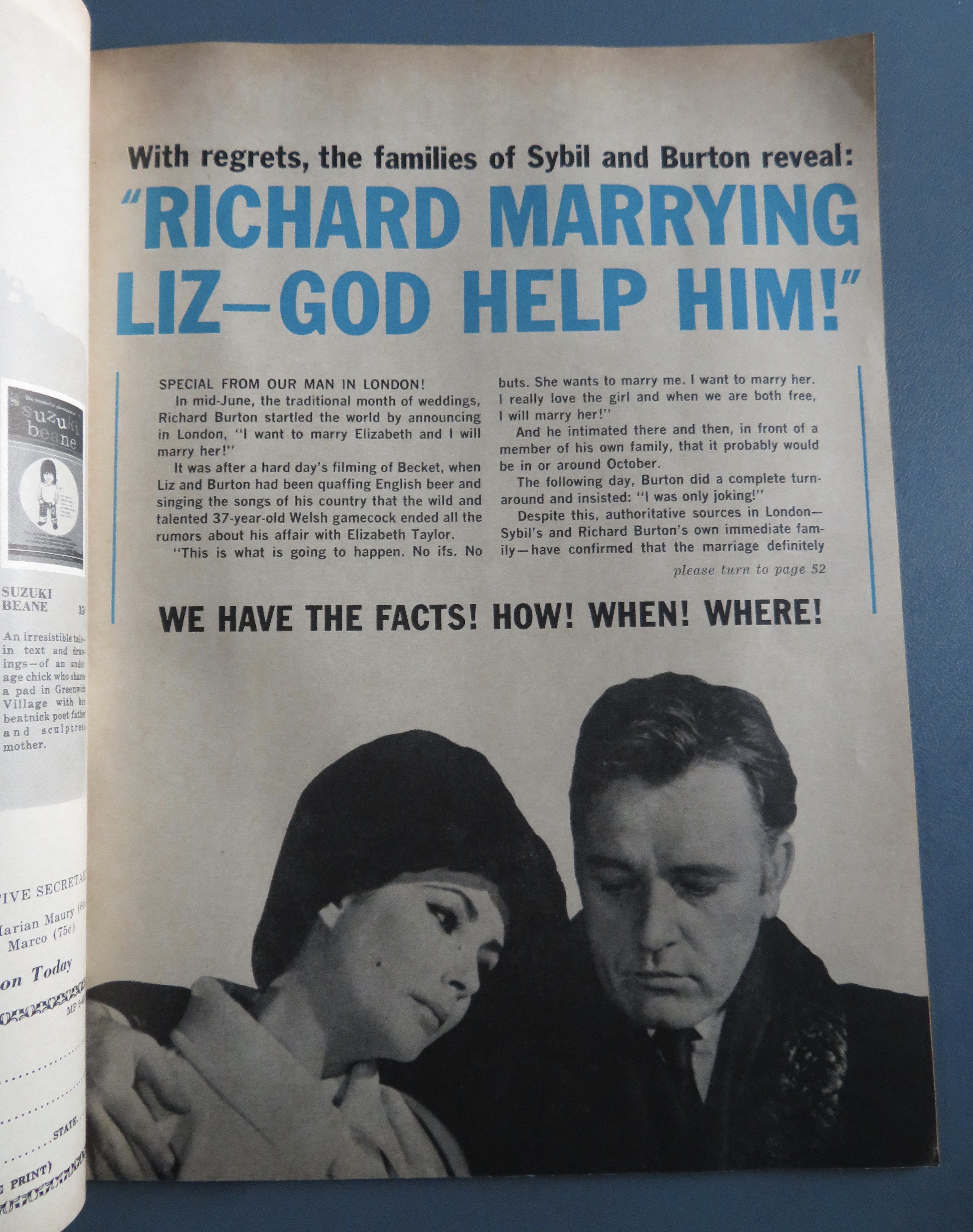 Motion Picture Magazine September 1963 Baby For Burton