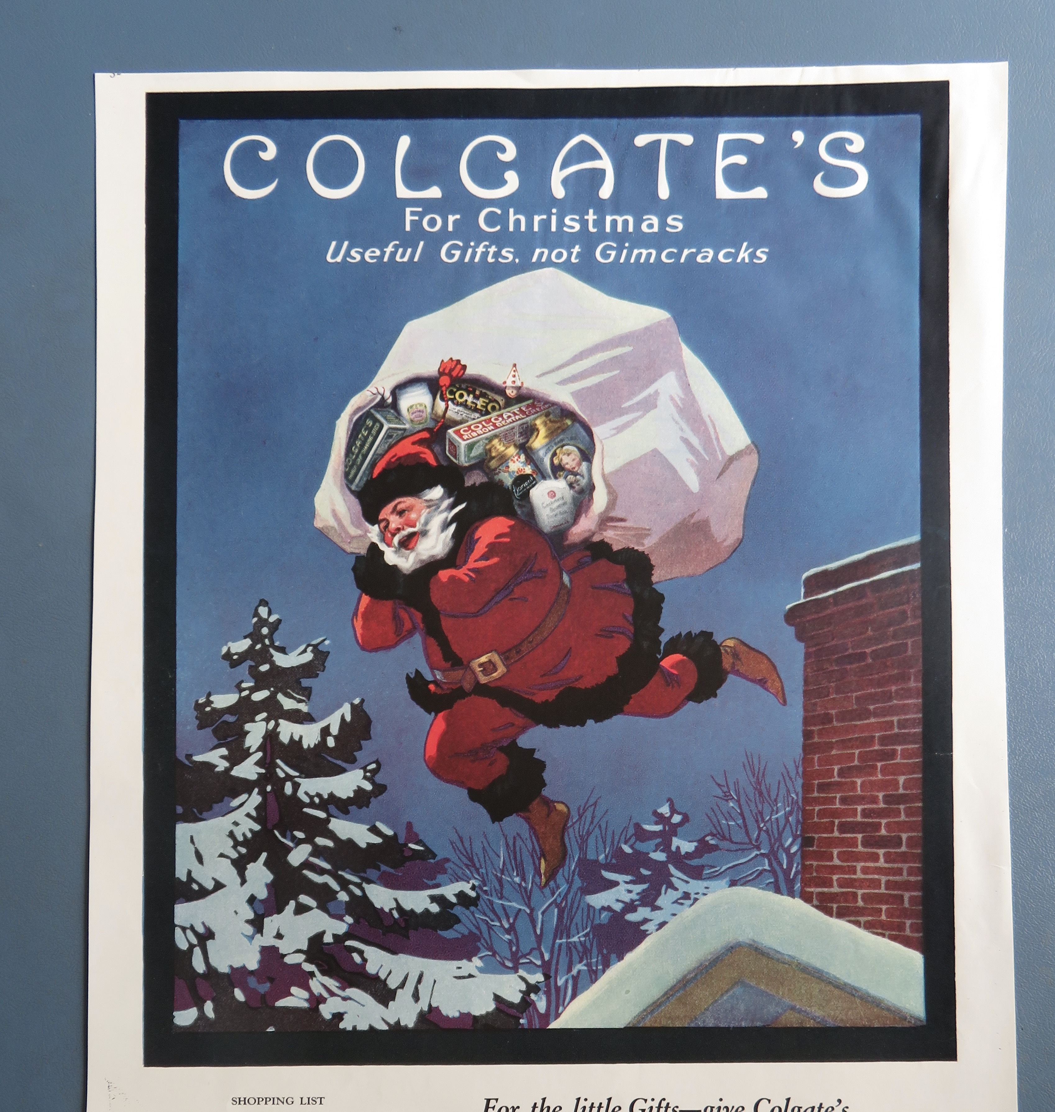 1920 Colgate's Toothpaste with Santa Claus