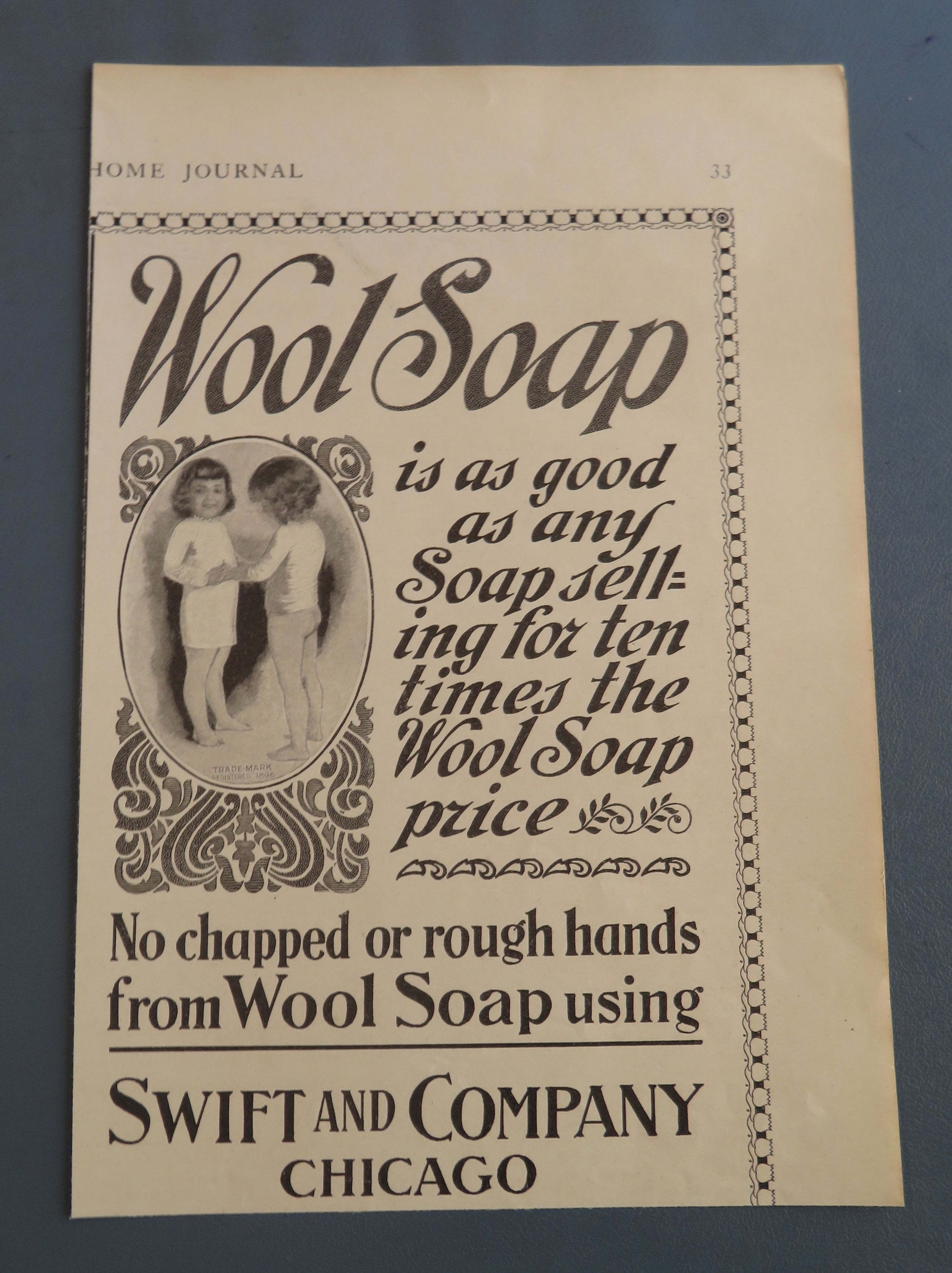 1899 Wool Soap with Two Children