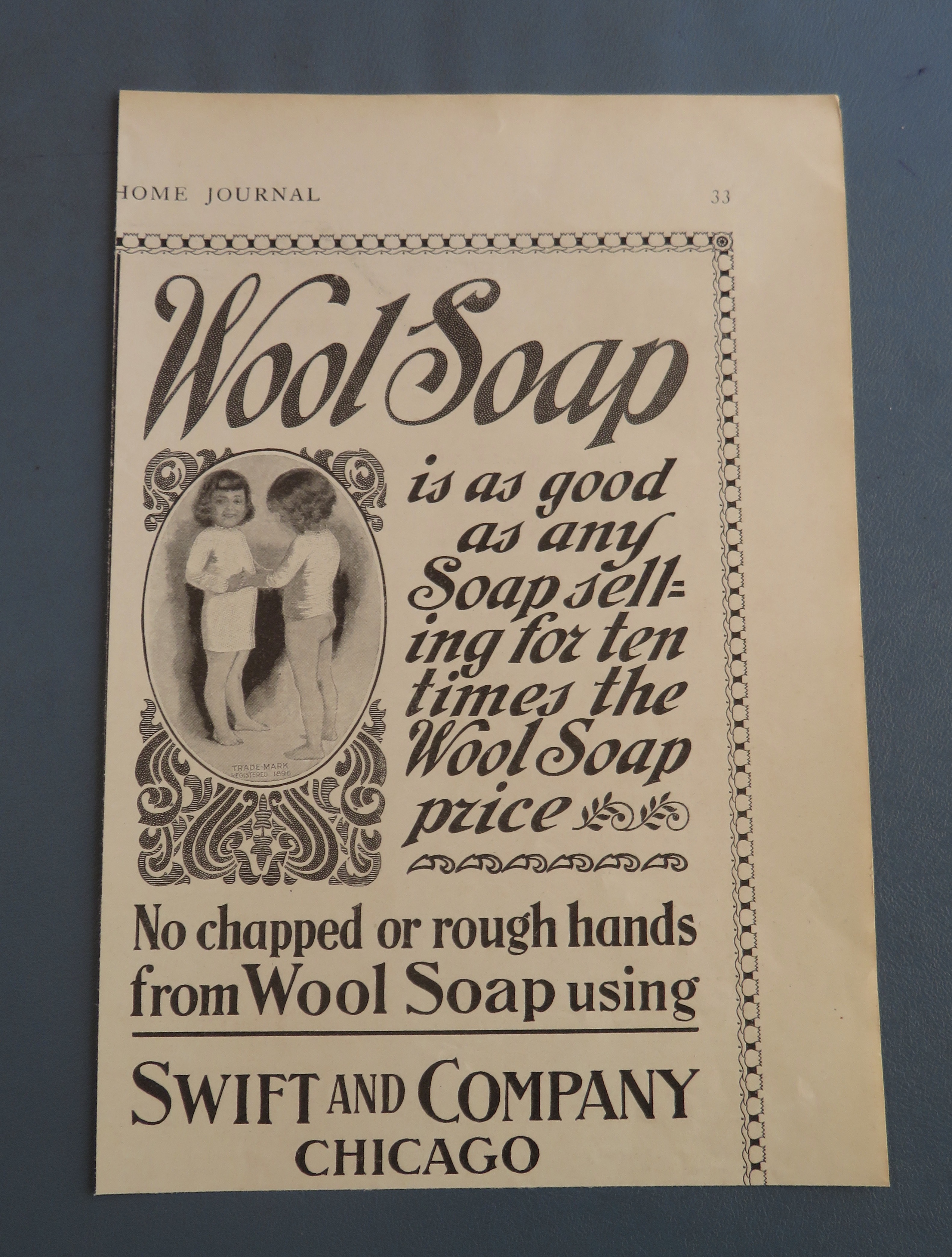 1899 Wool Soap with Two Children