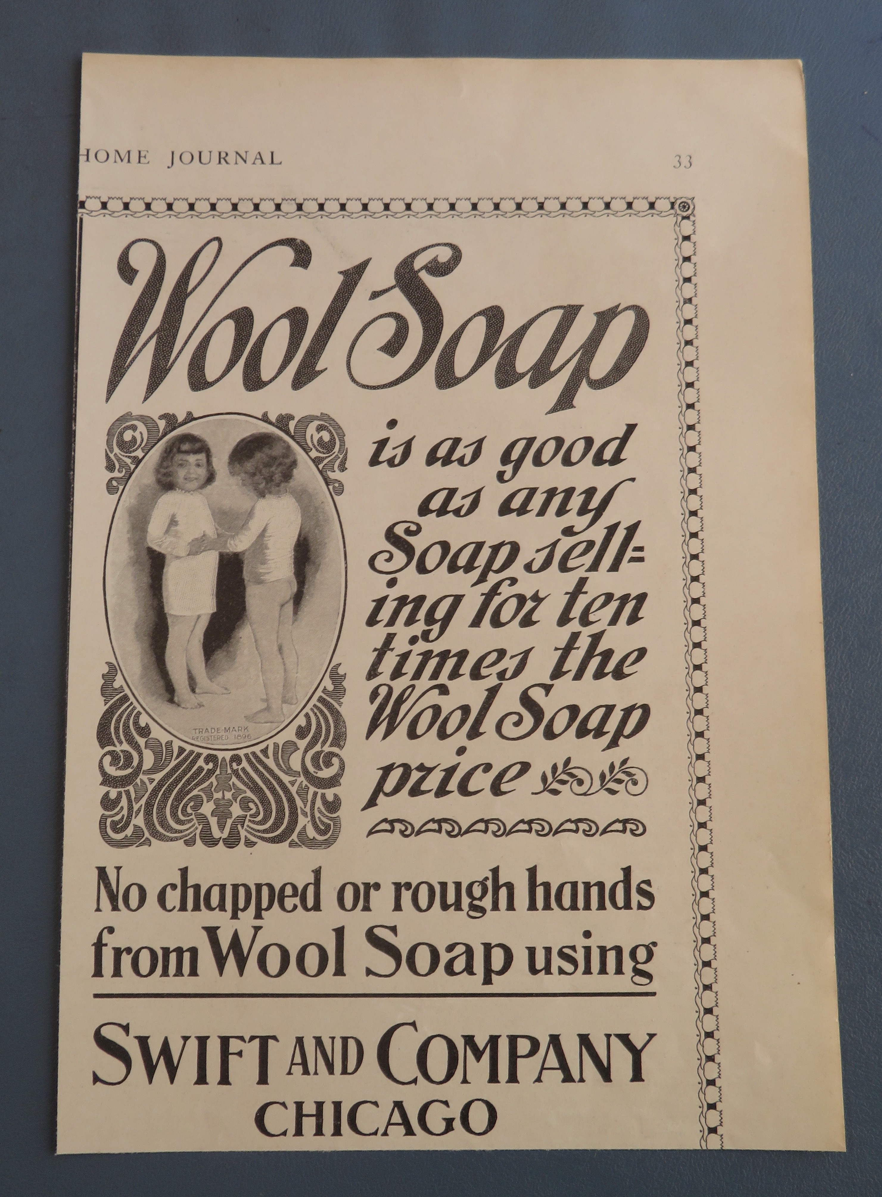 1899 Wool Soap with Two Children