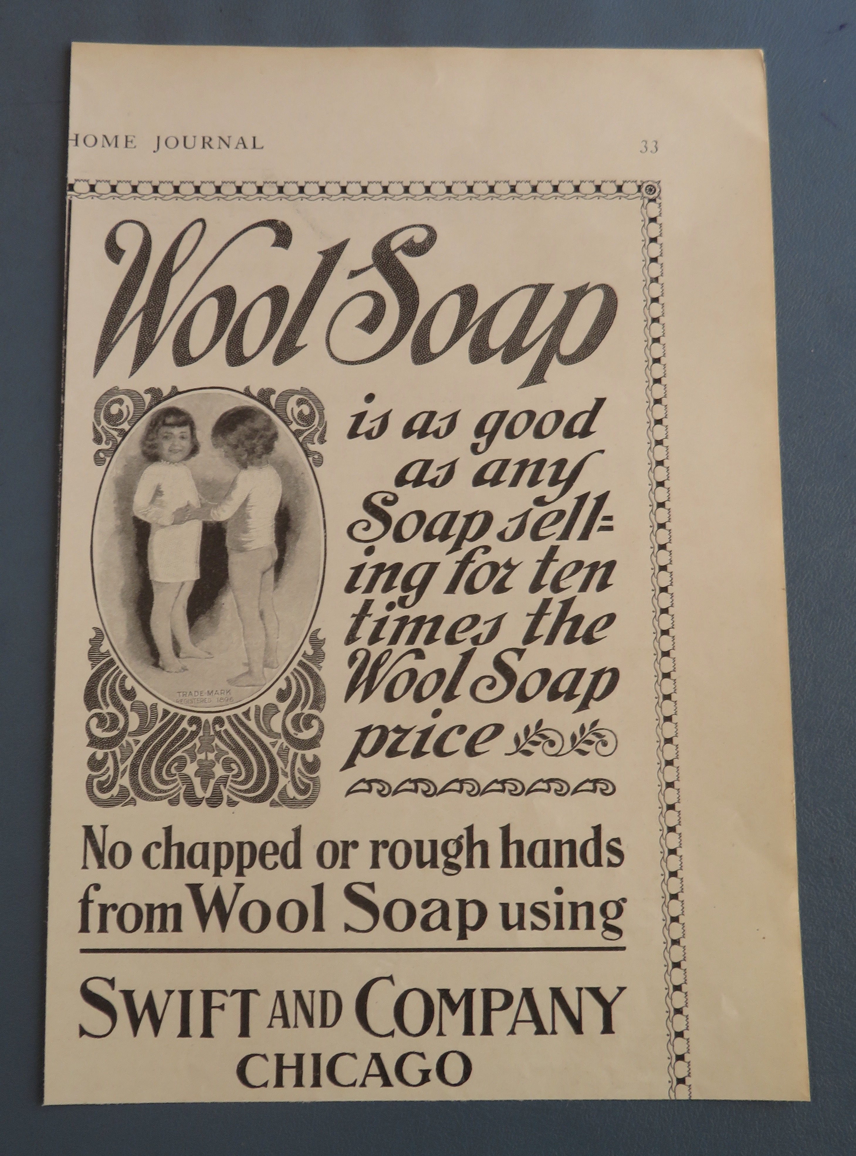 1899 Wool Soap with Two Children
