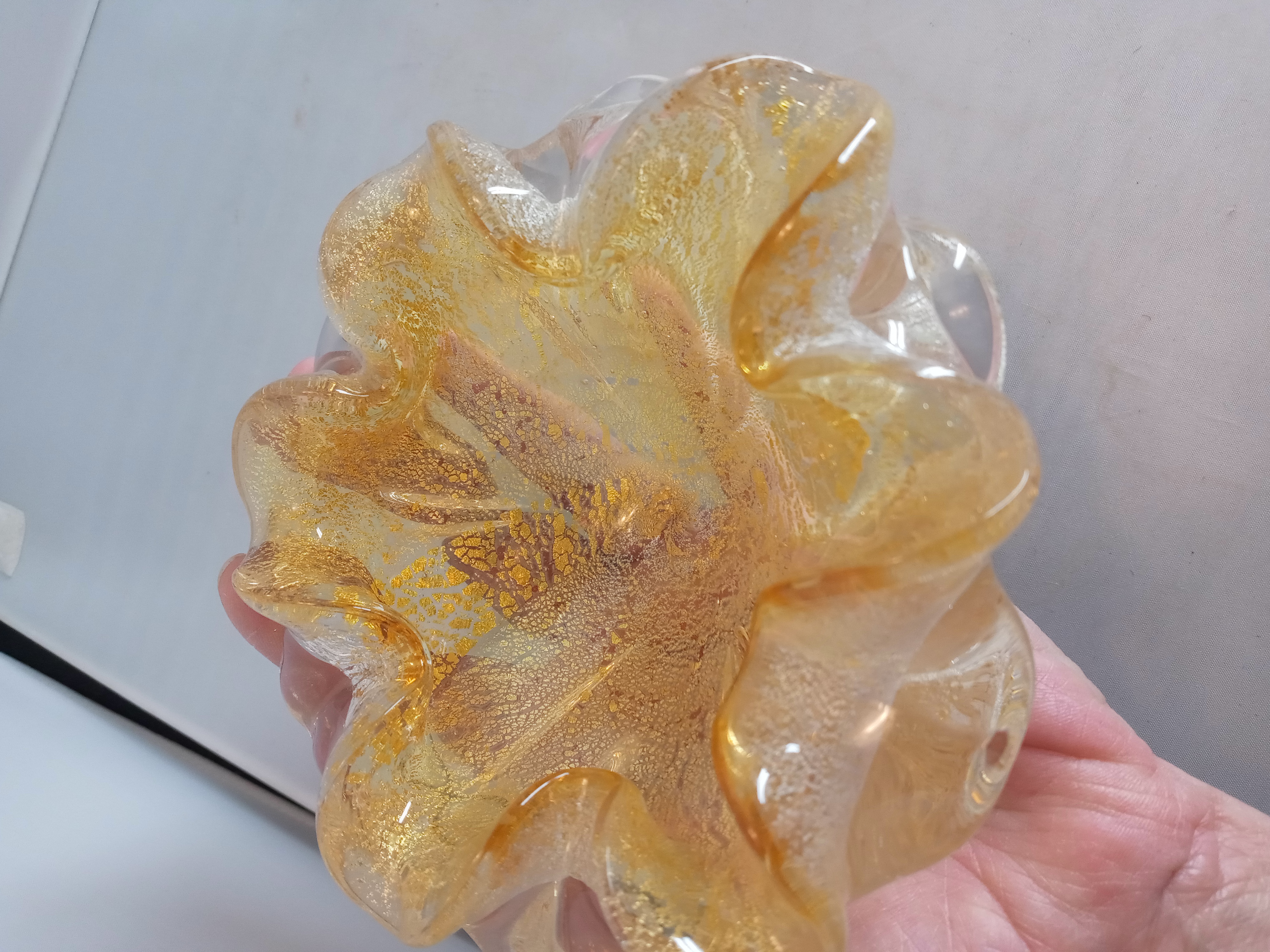 Murano art glass bowl mid-century Italy