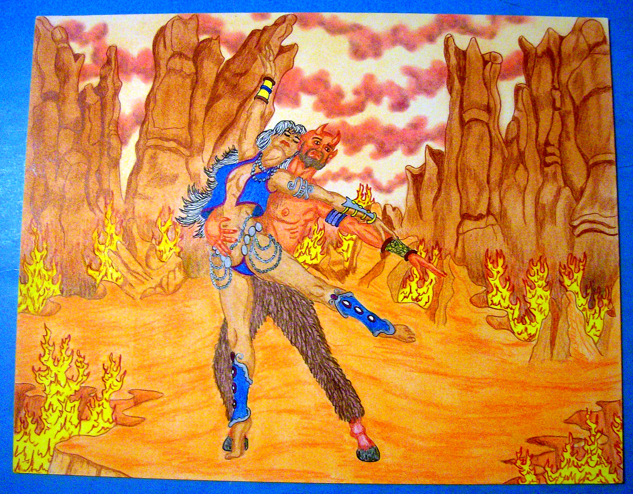 "Dancing With The Devil" Orig. Nude Fantasy