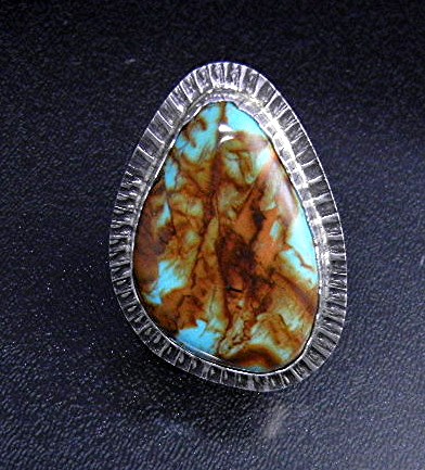 David Troutman Kingman Turquoise Sterling Silver Ring