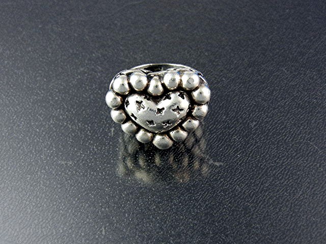 DIAN MALOUF Sterling Silver Heart Cross Ring
