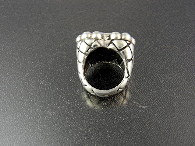 DIAN MALOUF Sterling Silver Heart Cross Ring