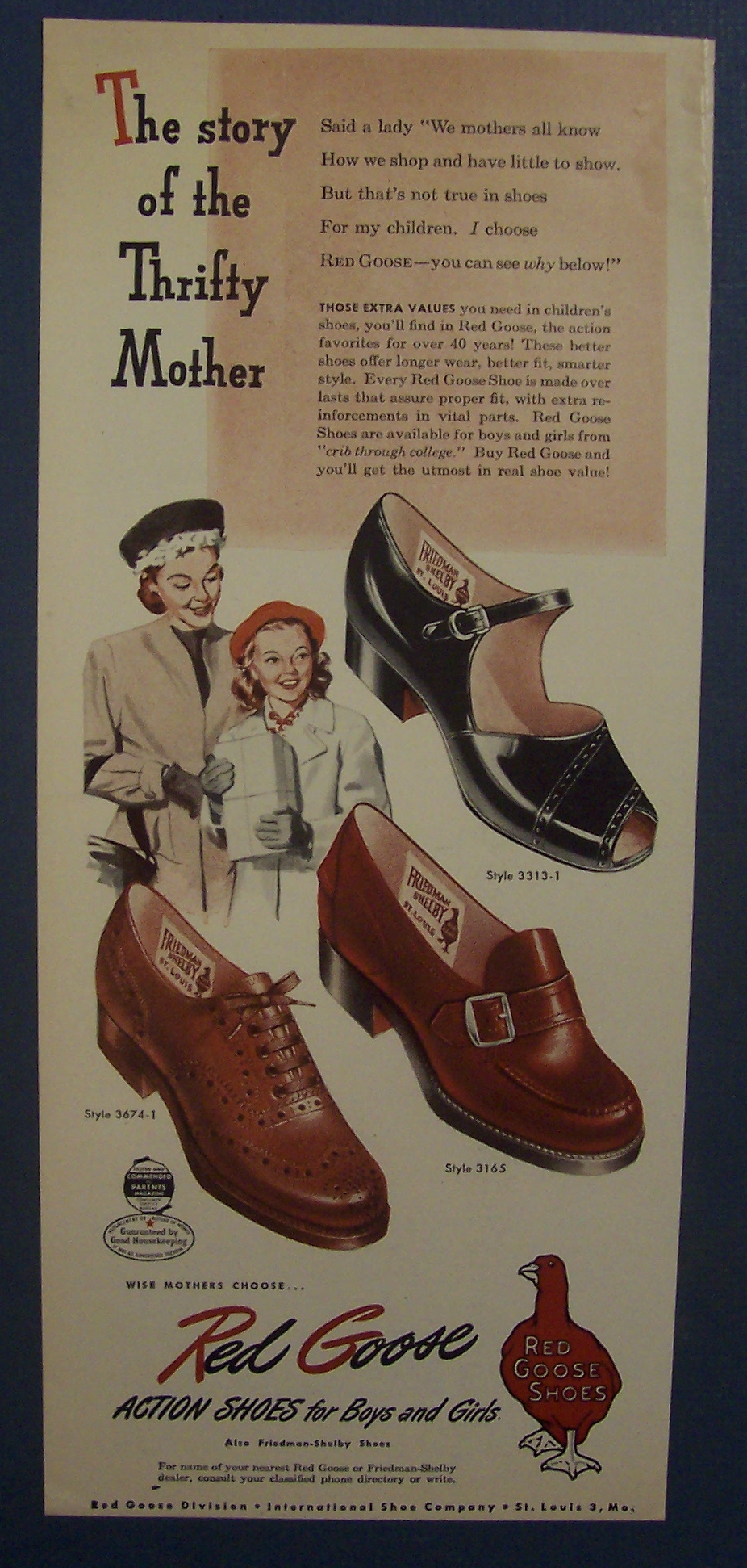1947  Red  Goose  Shoes  For  Boys  &  Girls