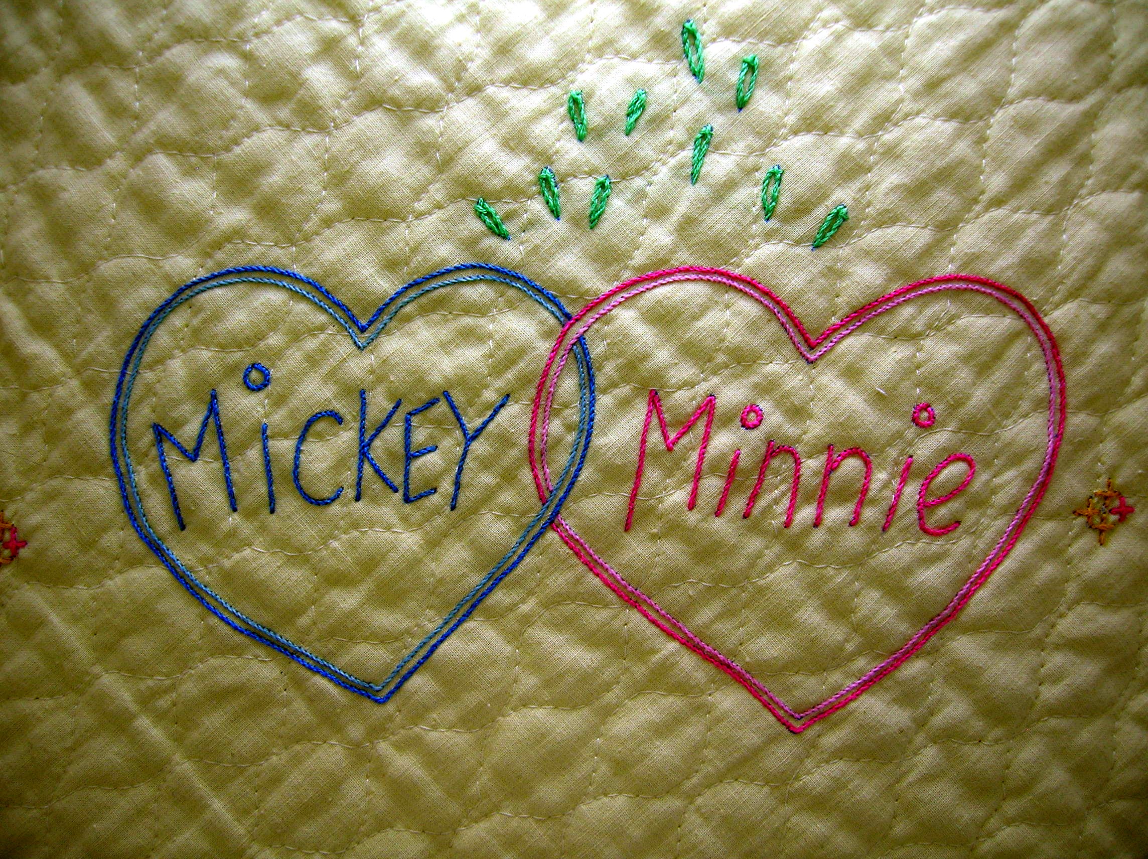 Disney Cross Stitch Mickey and Minnie Baby Quilt Kit