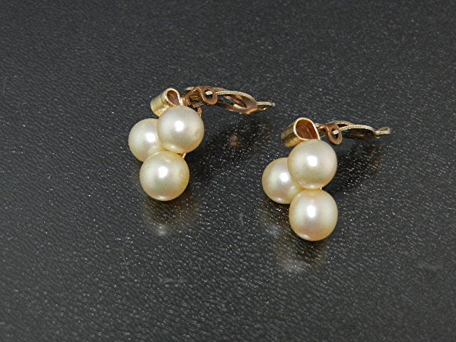 Earrings Cultured Pearls 7mm 12K Gold Fill Clips