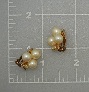 Earrings Cultured Pearls 7mm 12K Gold Fill Clips