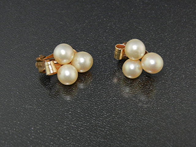 Earrings Cultured Pearls 7mm 12K Gold Fill Clips