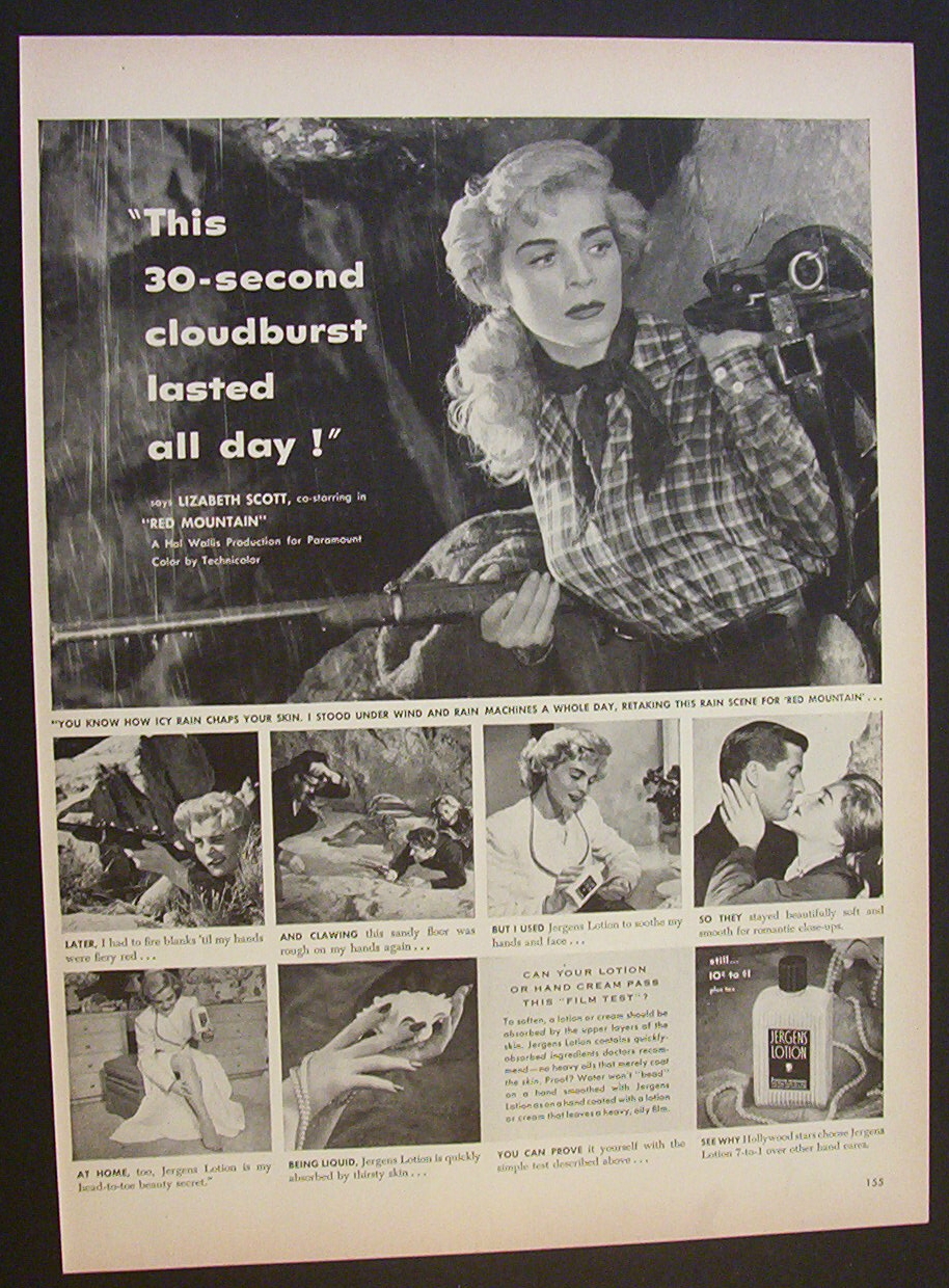 1951  Jergens  Lotion  with  Lizabeth  Scott