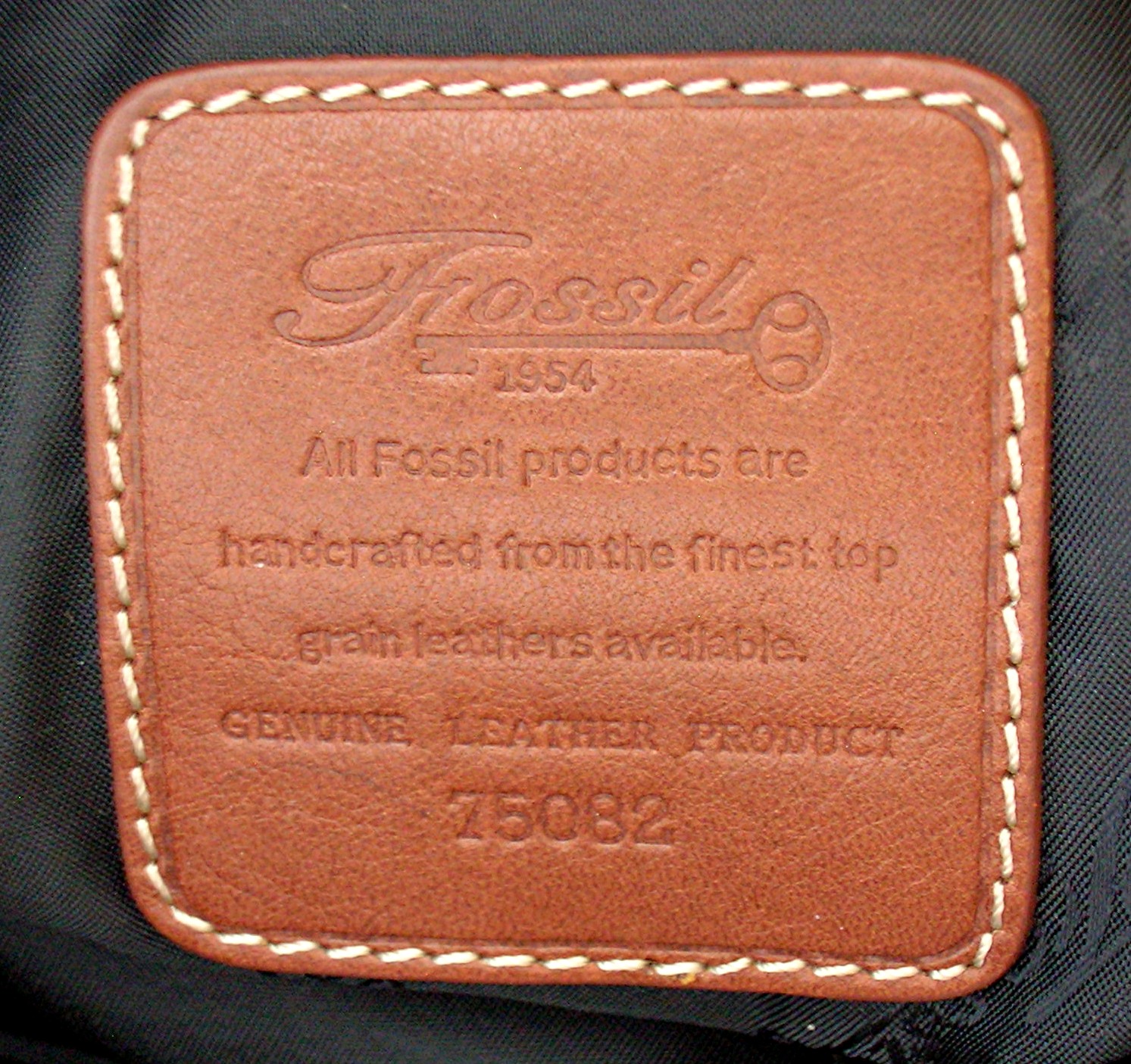 Fossil Tan Leather Shoulder Bag Purse.