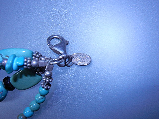 SILPADA Turquoise & Crystals Sterling Silver 4 Strand