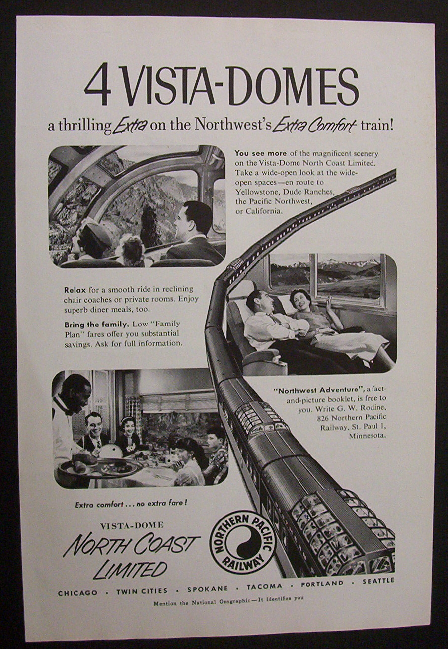 1955 Northern Pacific Railway with 4 Vista Domes
